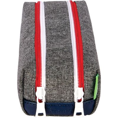 Trousse Tann's Sam - 2 compartiments - gris