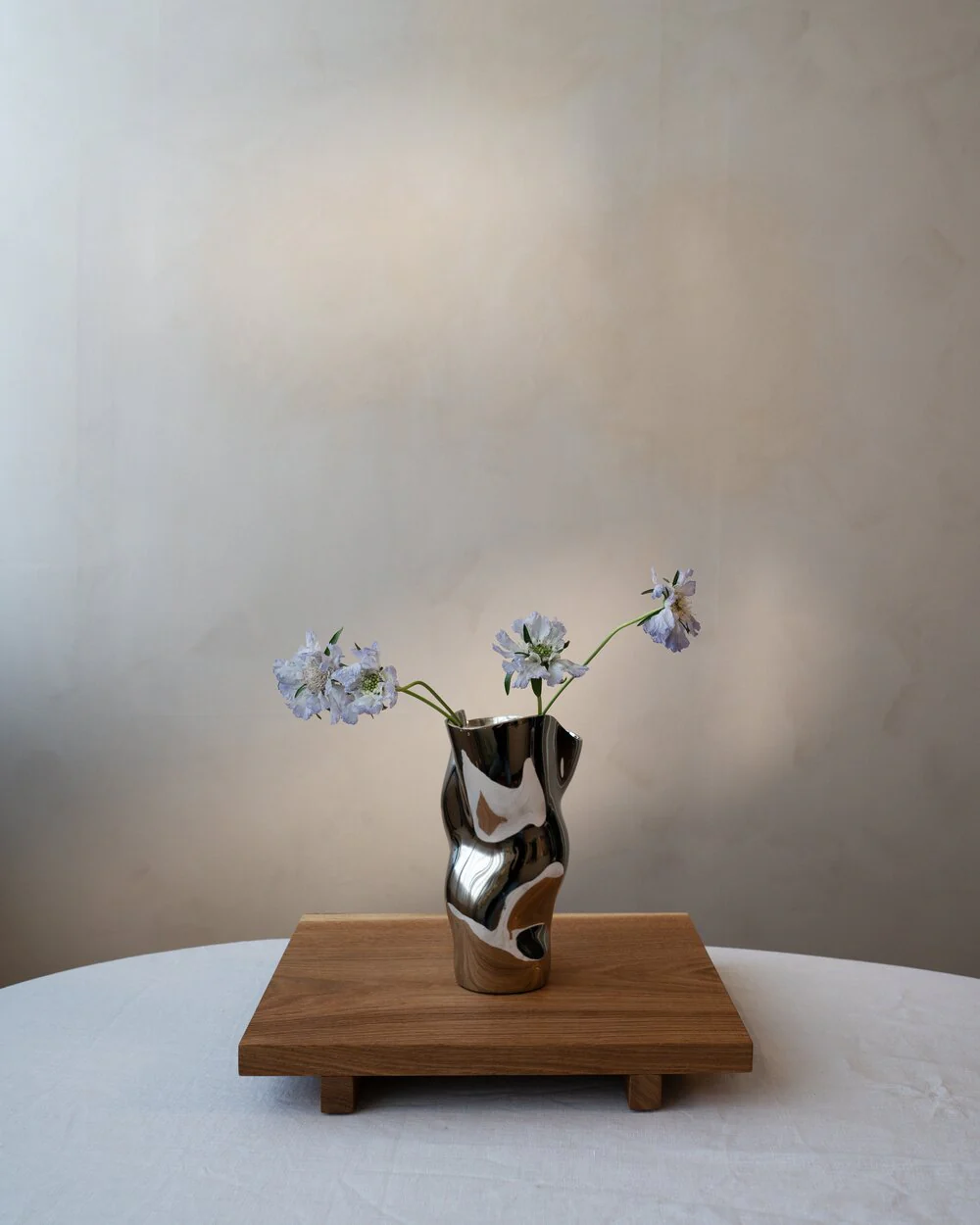 Hein Studio  Ostrea 25 vase - Chrome