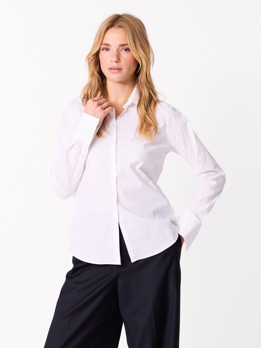 Classic poplinskjorte Bright White