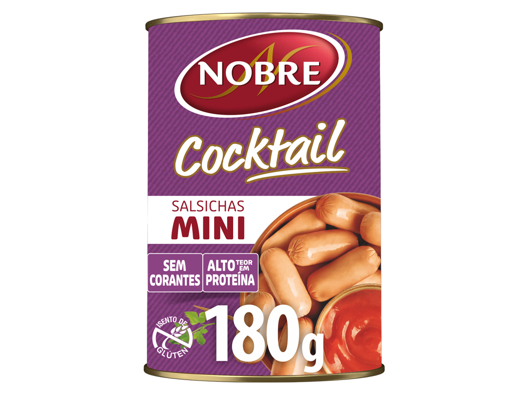 SALSICHAS NOBRE COCKTAIL LATA 350(180)G