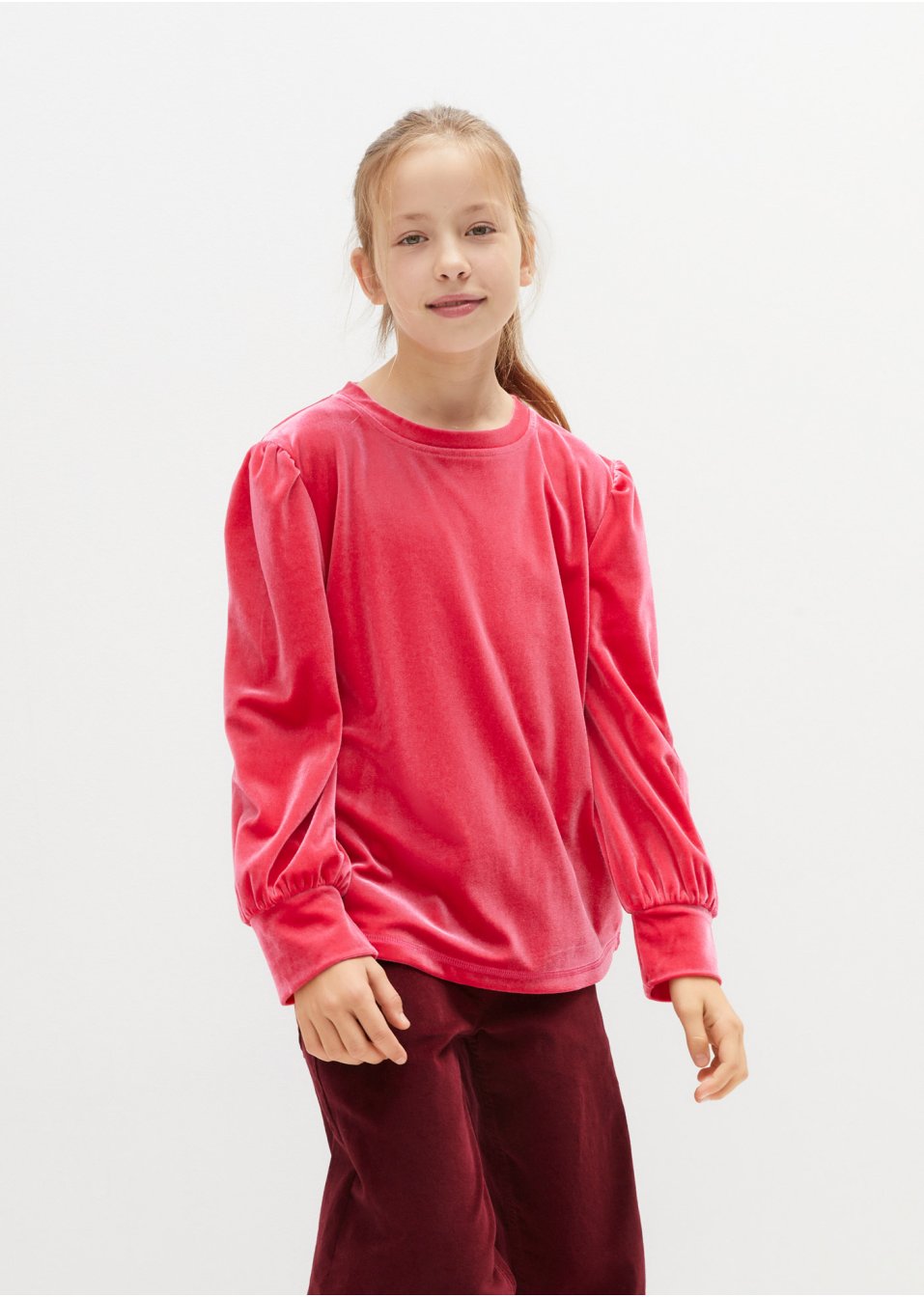 T-shirt manches longues fille en velours