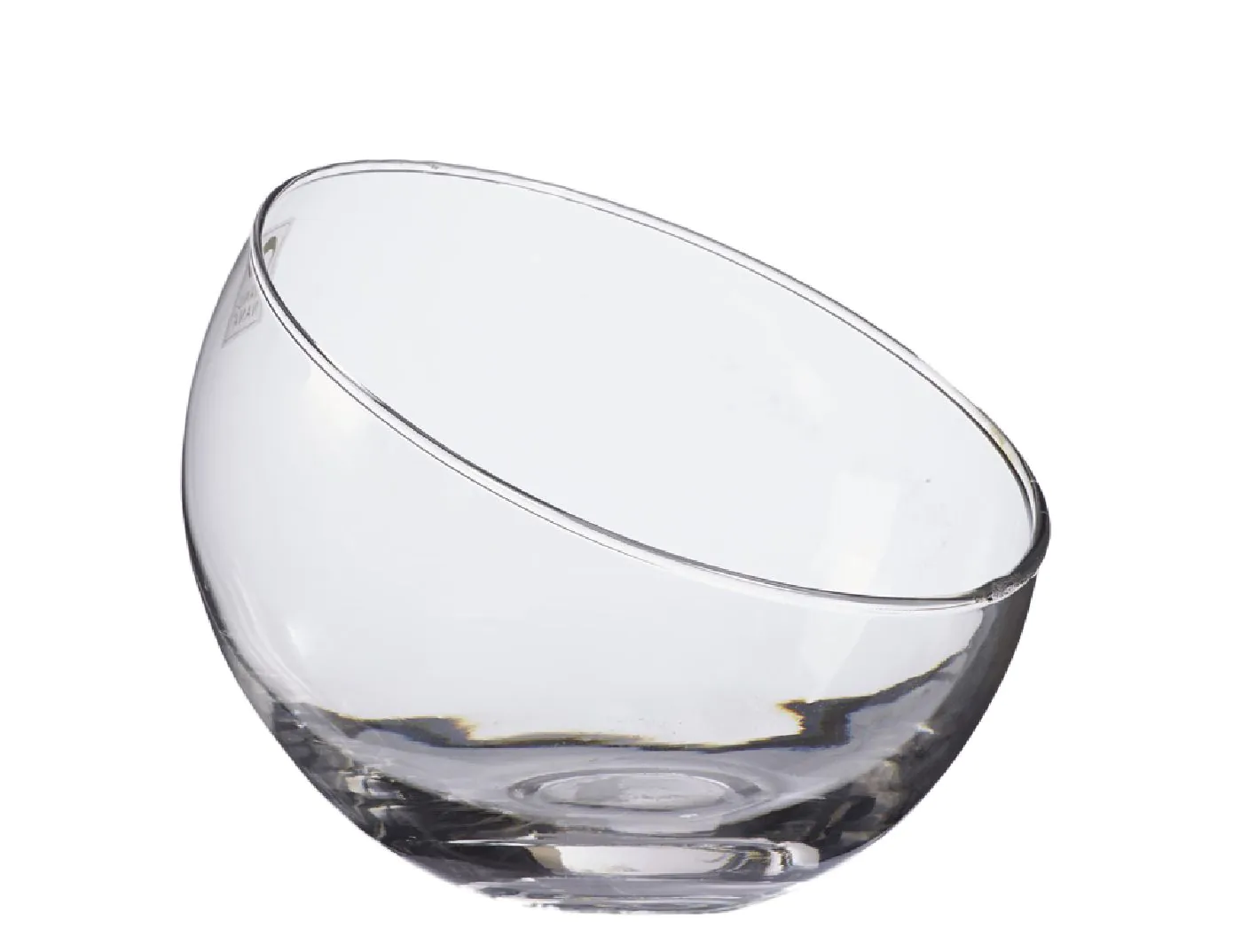 Glas-Kugelvase Schrägrand 13 cm