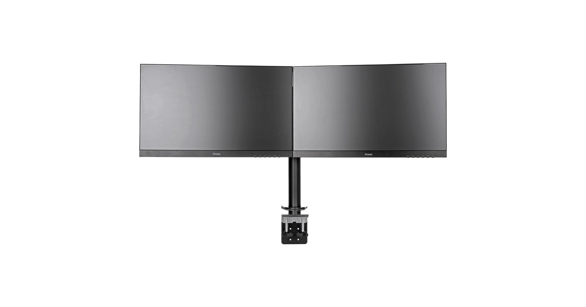 iiyamaDubbele bureausteun arm DS1002C-B1 monitorarm  (Zwart)