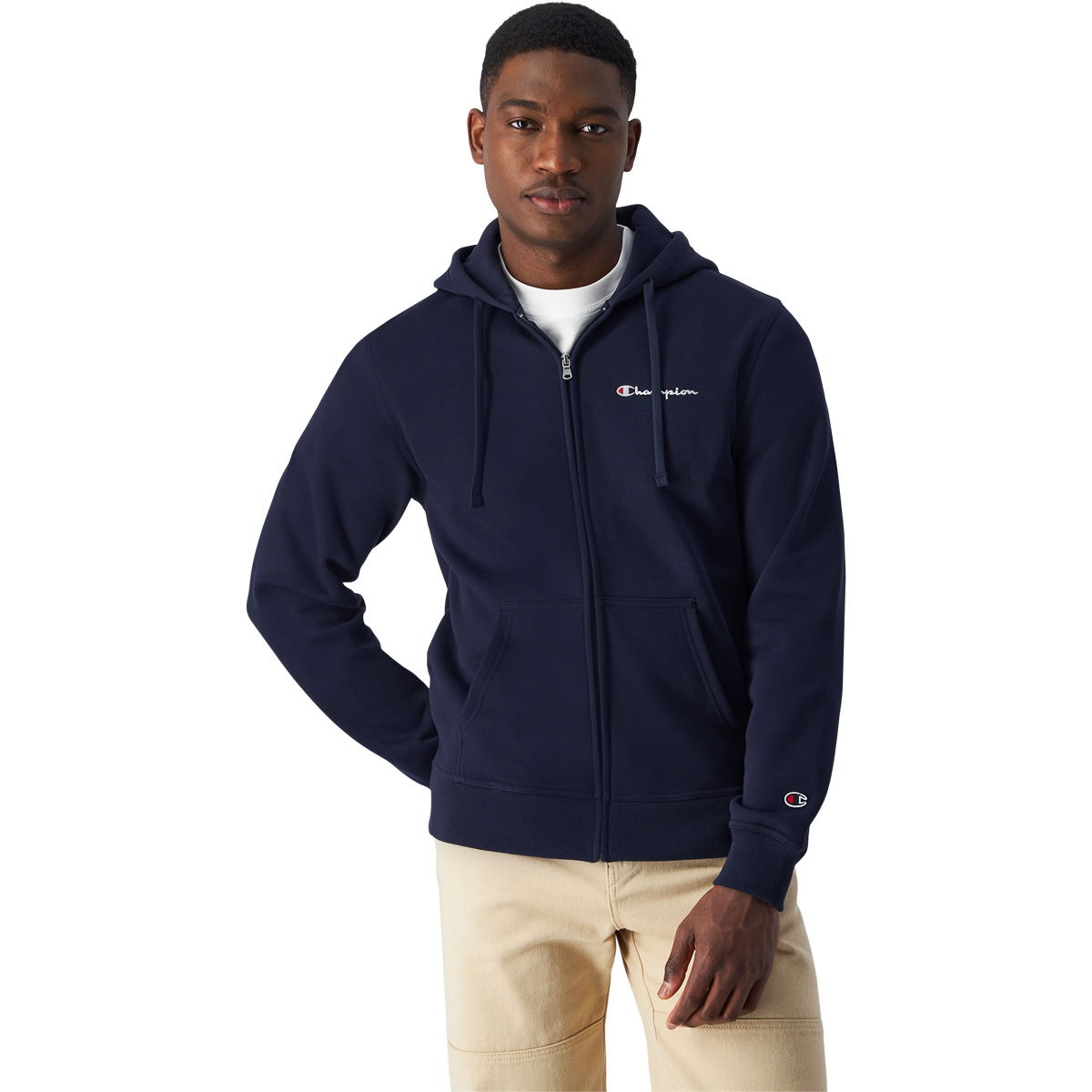 Champion Small Script Logo Full Zip Hættetrøje Herre