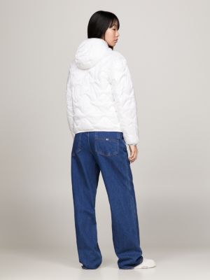 Jaqueta puffer acolchoada com capuz