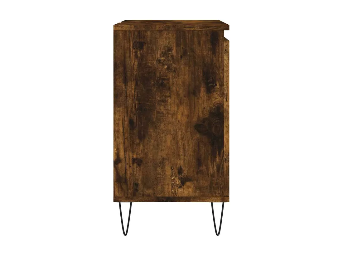 Armoire de bain chêne fumé 58x33x60 cm bois d'ingénierie