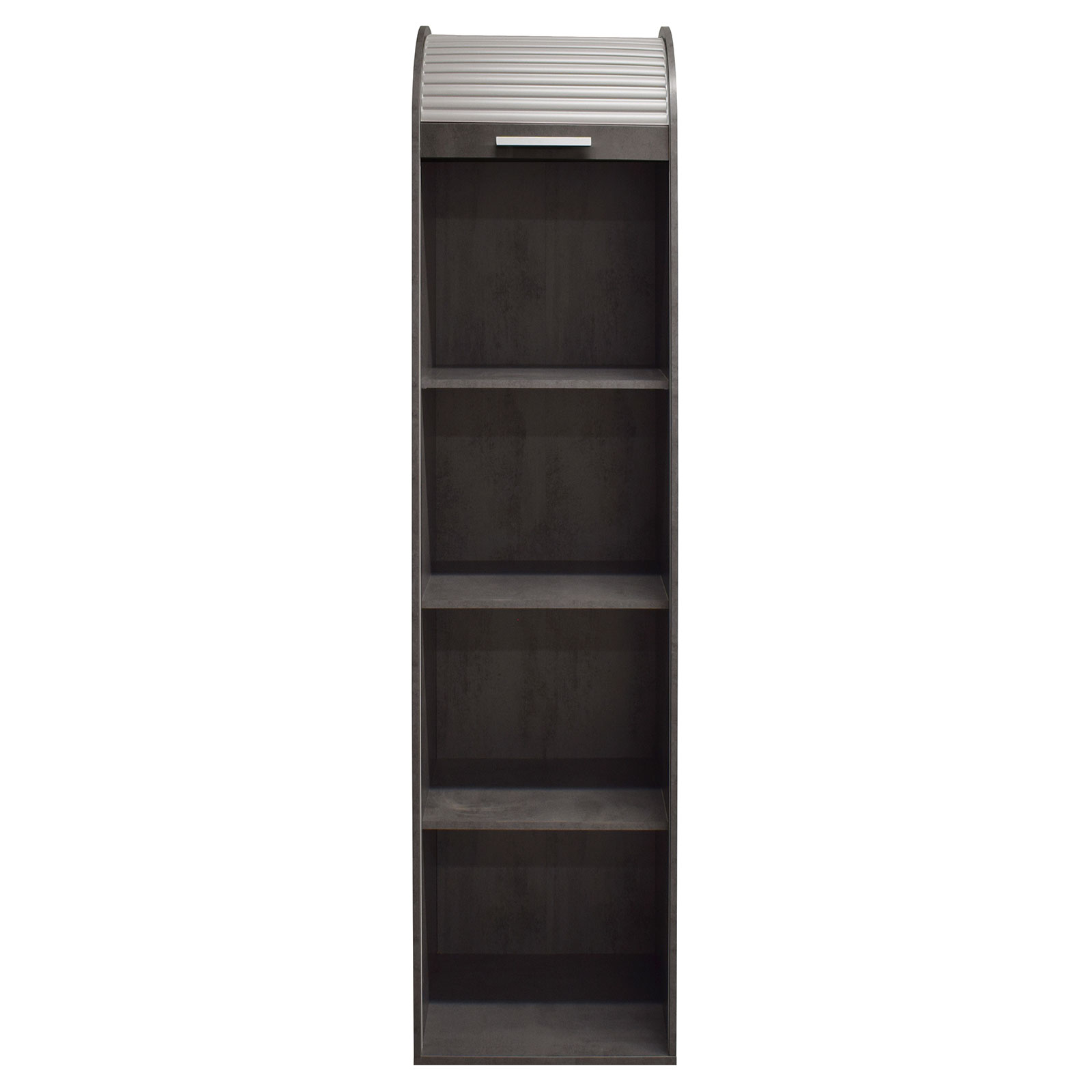 Jalousieschrank - Graphitoptik - weiß matt - 46x192 cm