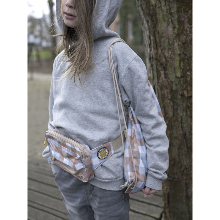 Fabelab Bum Bag - Cottage Blue Checks Multi print