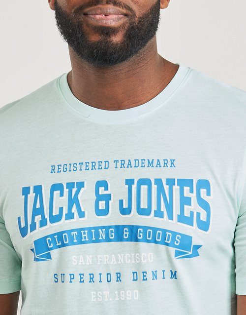 Jack & Jones - JJELOGO TEE SS O-NECK 2 COL SS24 SN - Bleu