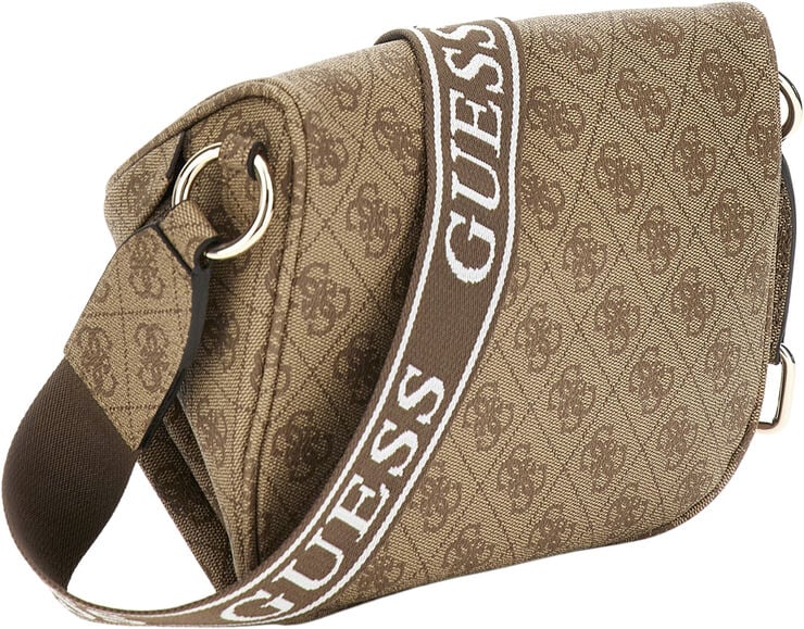 GUESS POWER PLAY SLING Latte logo