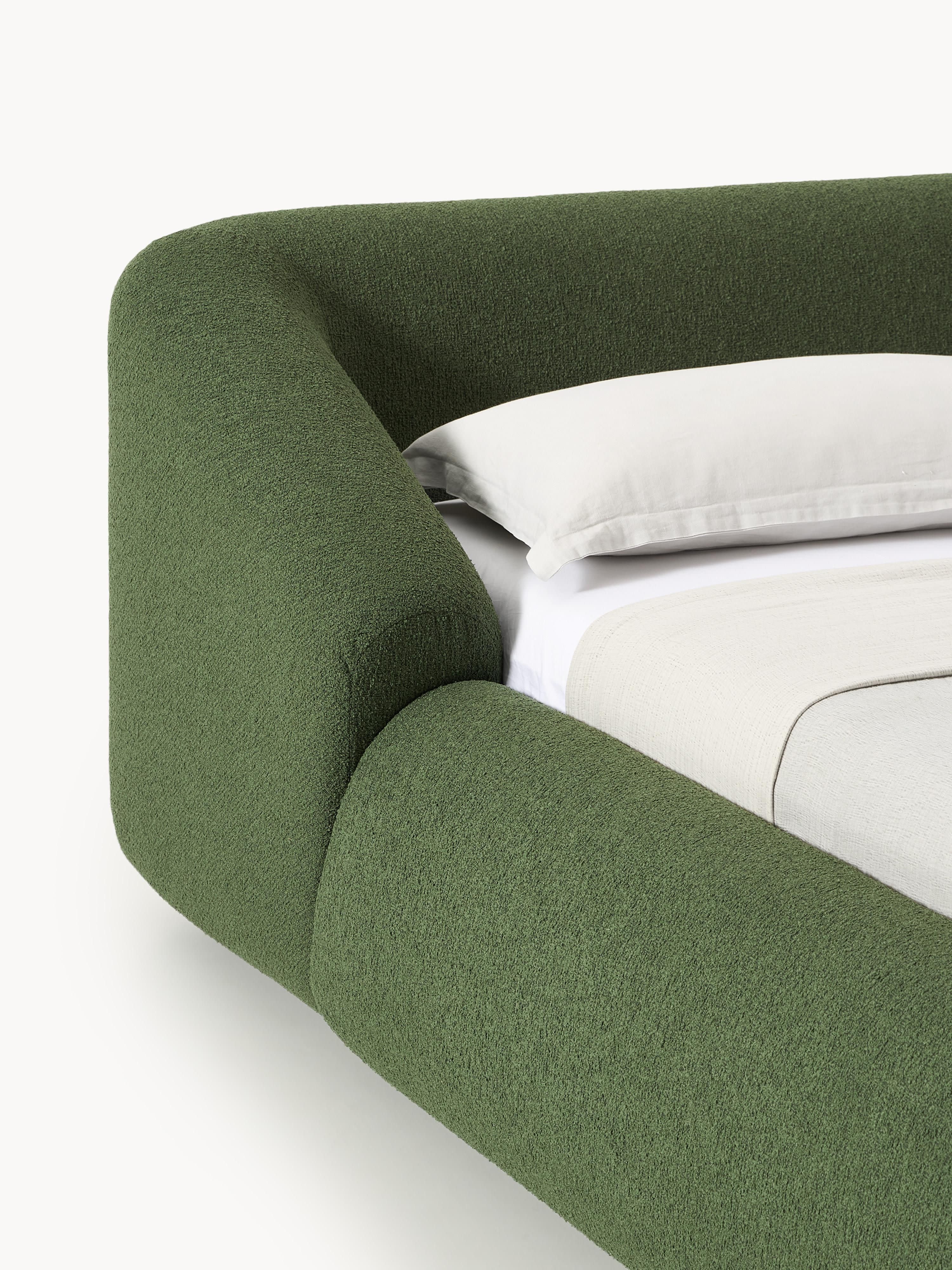 Gestoffeerd bouclé bed Sofia
