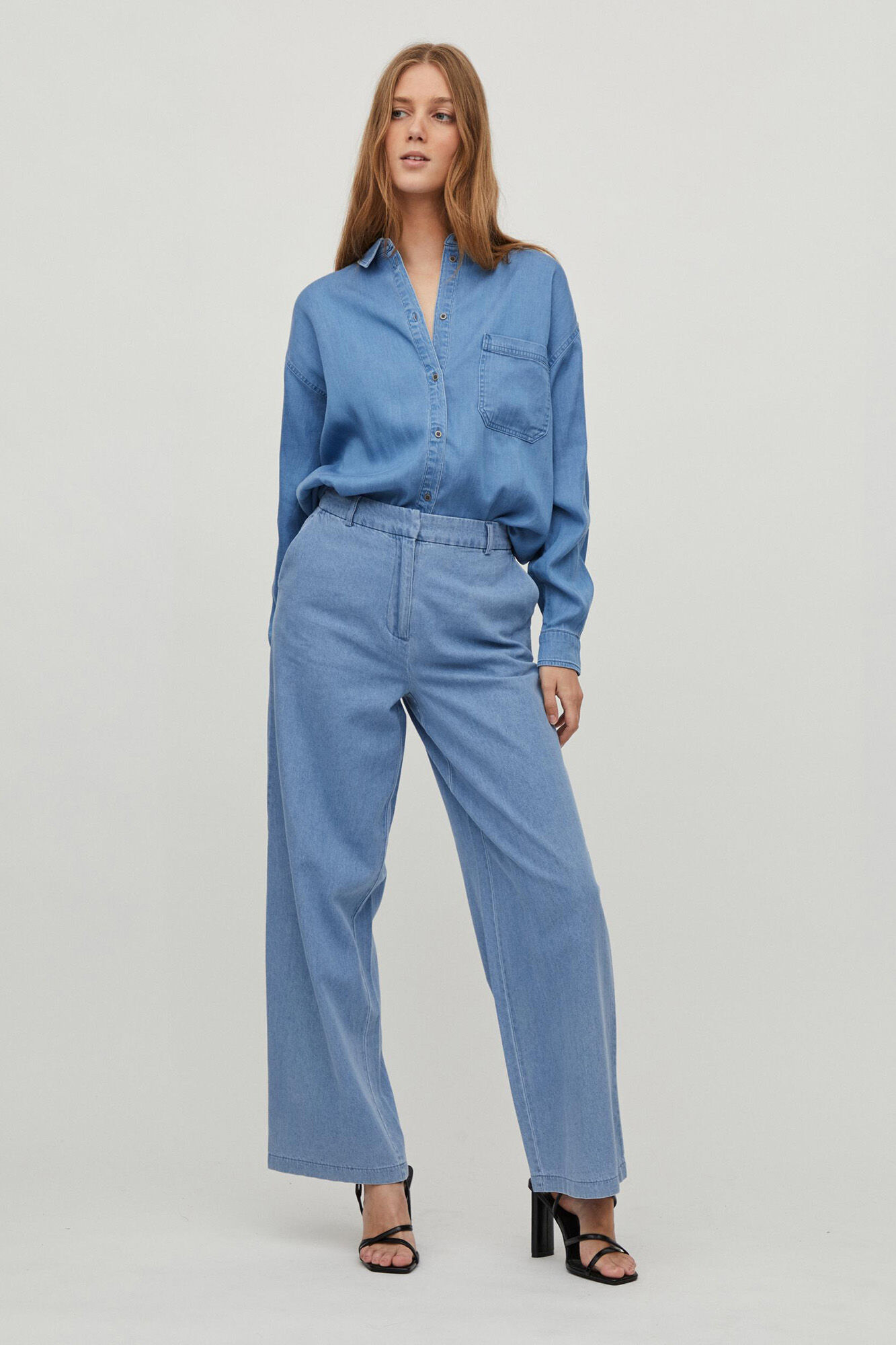 Camisa efeito Denim - Azul