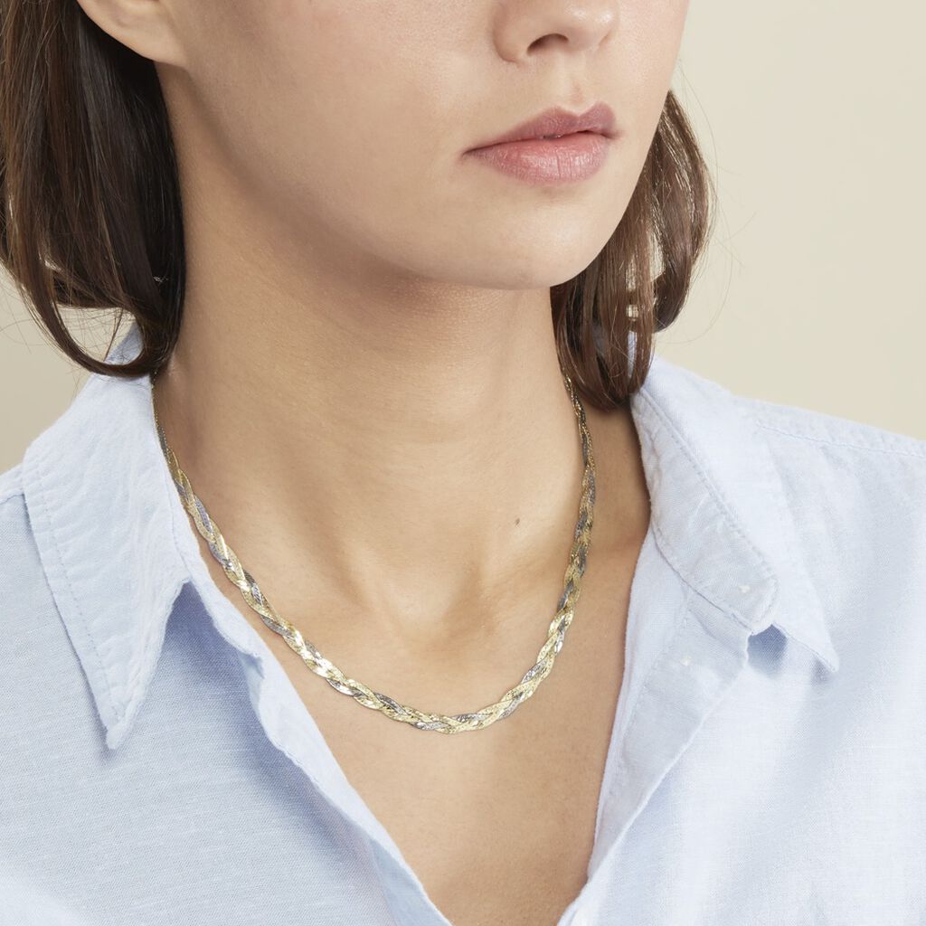 Collier Elae Argent Bicolore