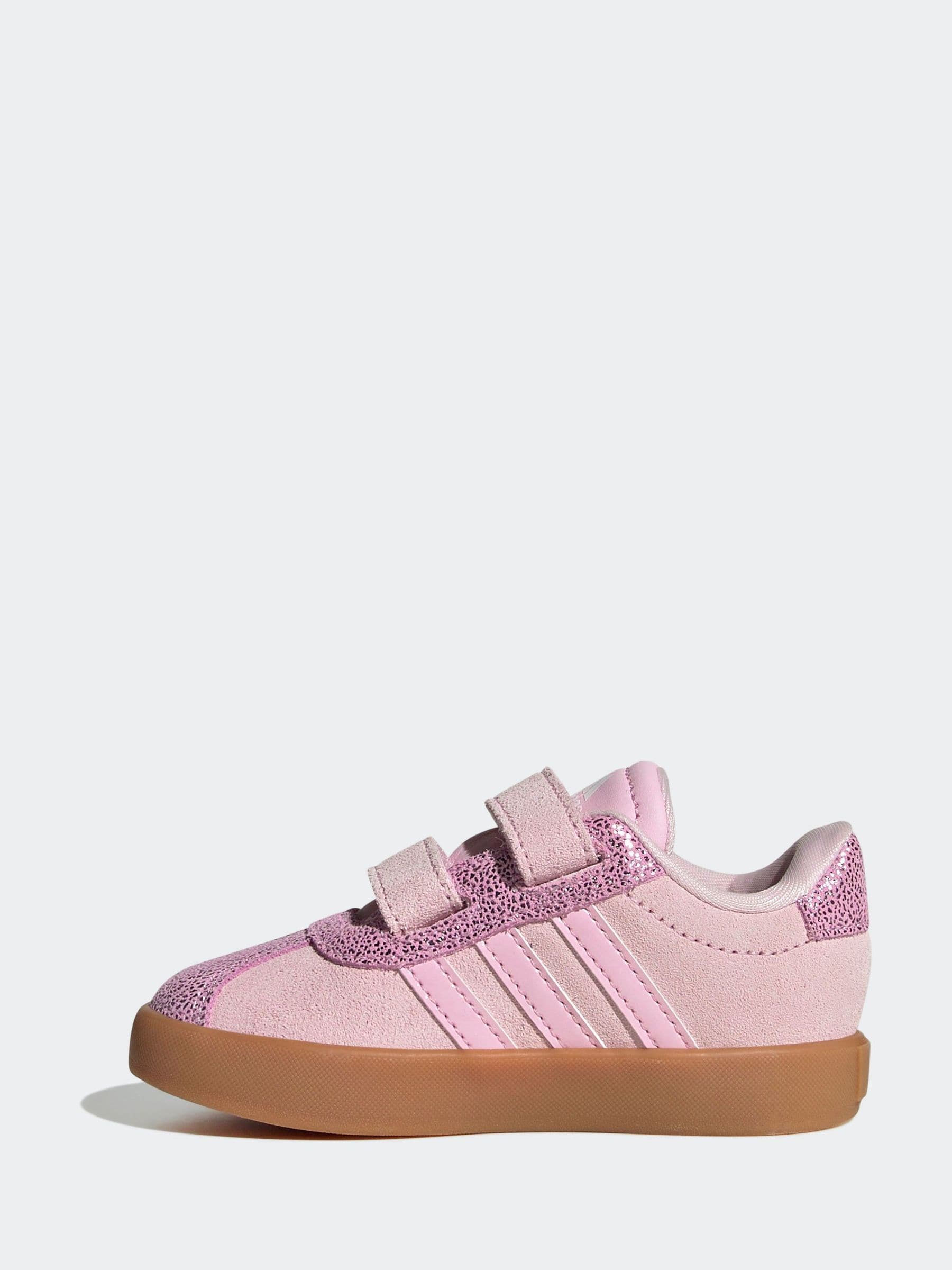 Roze - adidas Vl Court 3.0 Hook and Loop sneakers voor kinderen