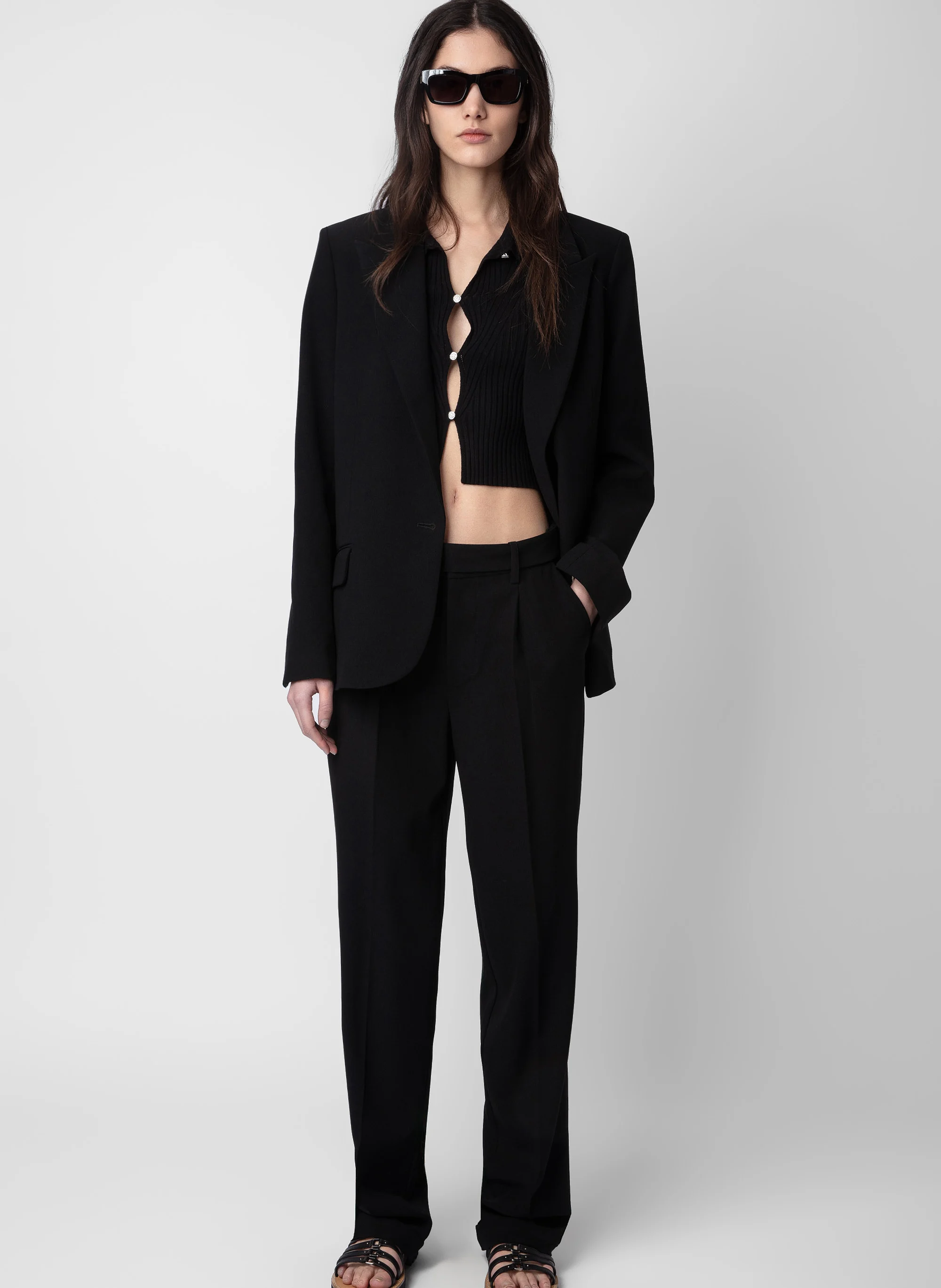 VOYAGE - Veste col tailleur | Noir