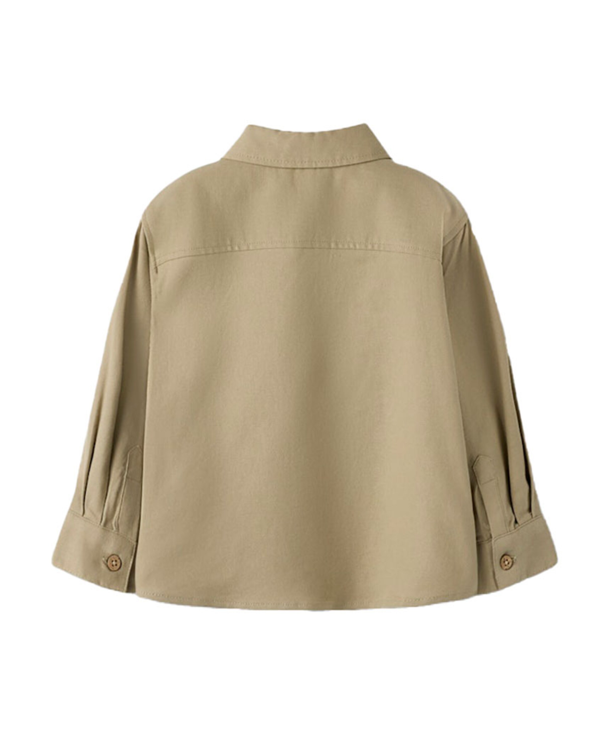 Lil' Atelier Meisjes blouse lange mouw beige