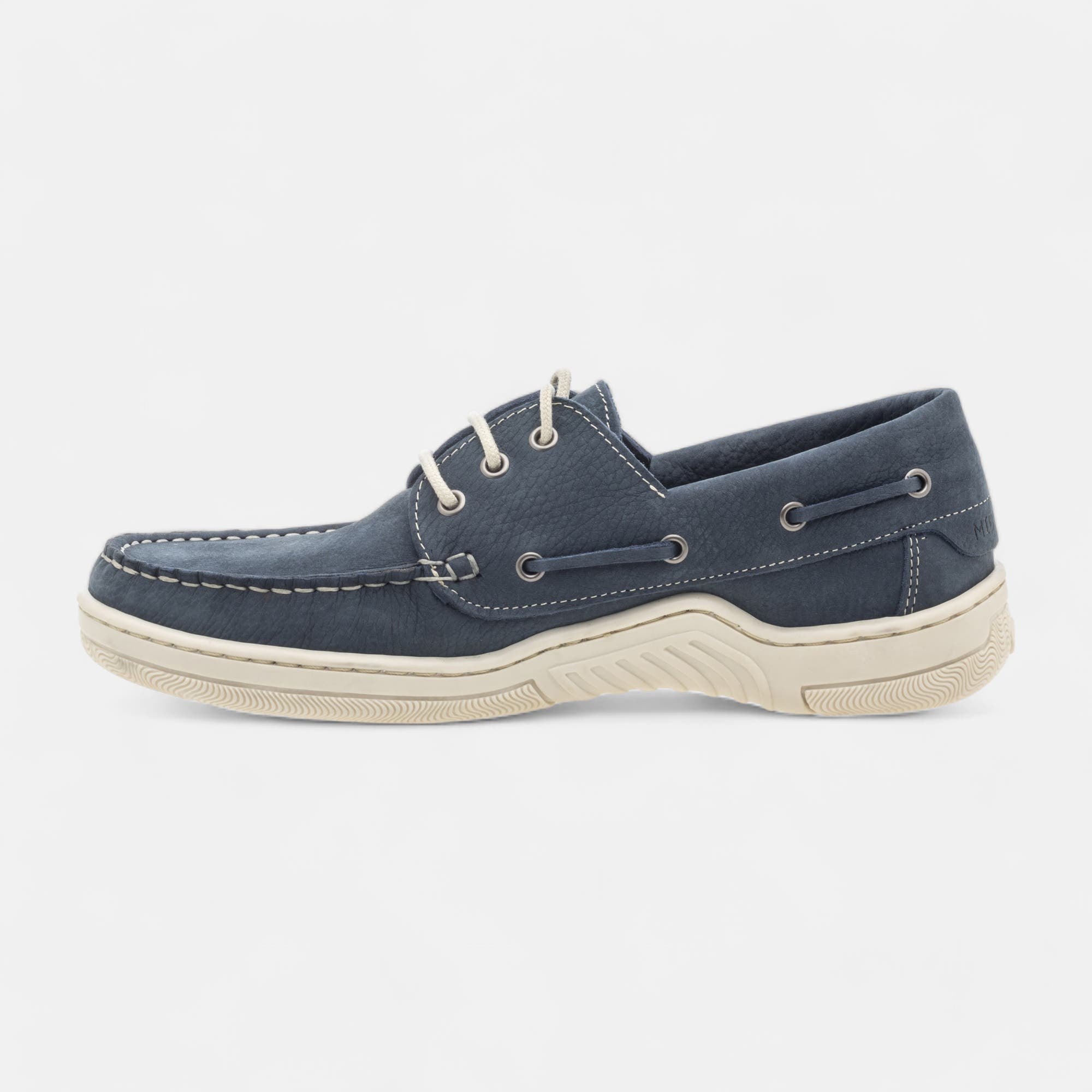 Chaussures bateau Homme en cuir bleu marine