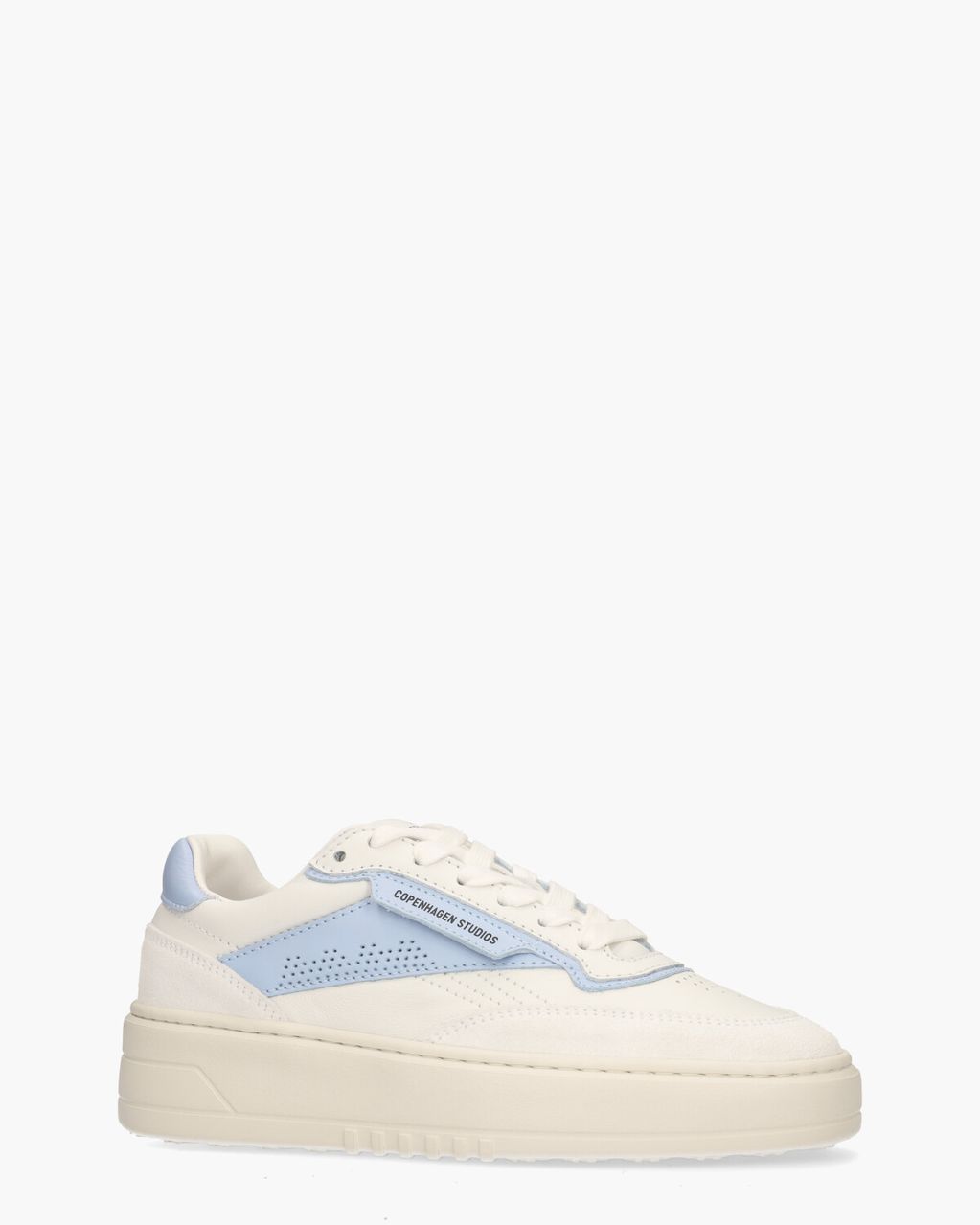Copenhagen Studios CPH89 Leather Mix Wit/Lichtblauw Damessneakers