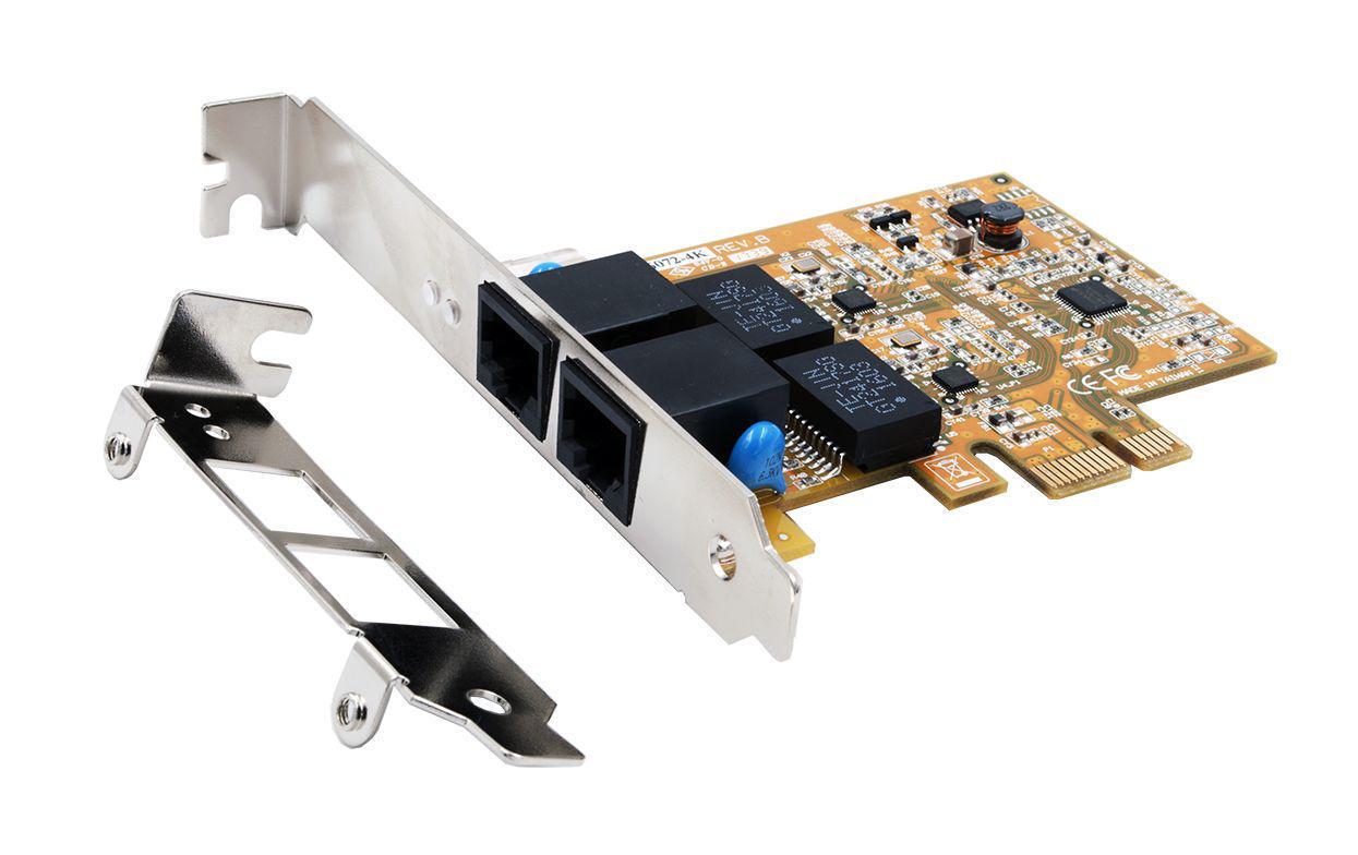 Netzwerkkarte EX-6072-4K PCIePCIe-Netzwerkkarte mit zwei Gigabit-Ports