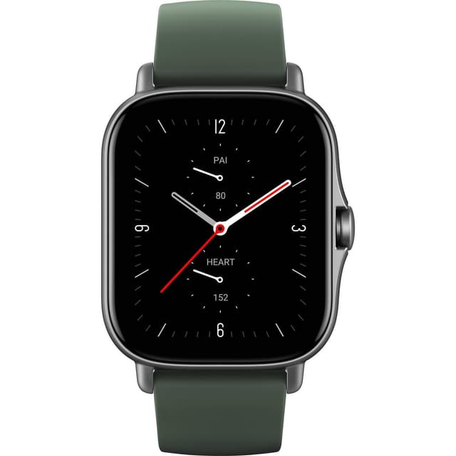 Amazfit GTS 2e Smart-ur, GPS (satellit), AMOLED Display, Touchscreen, Pulsmåler, Aktivitetsovervågning 24/7, Vandtæt, Bluetooth, Mossgrøn