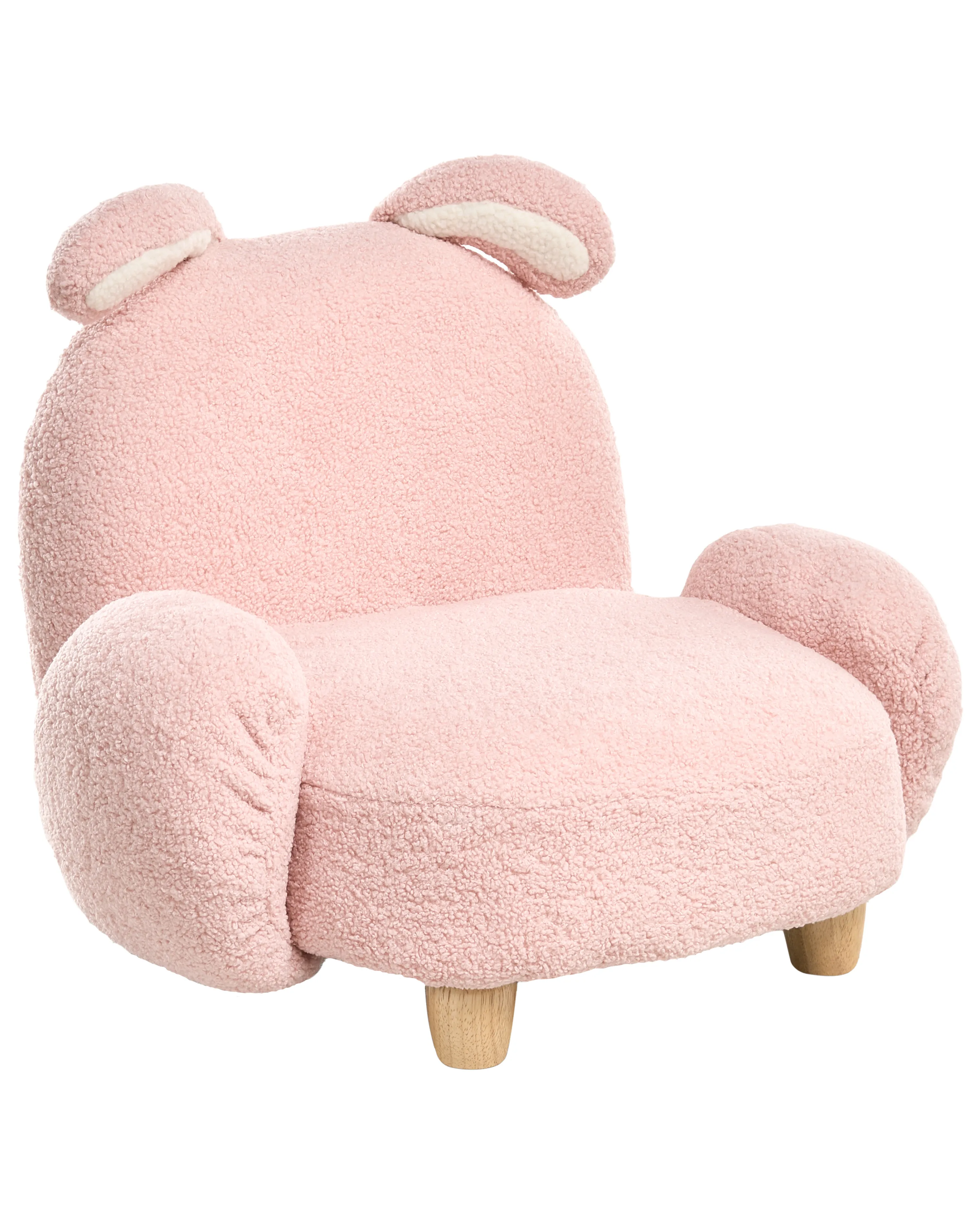 Kinderfauteuil Konijn KANNA Bouclé Pastelroze