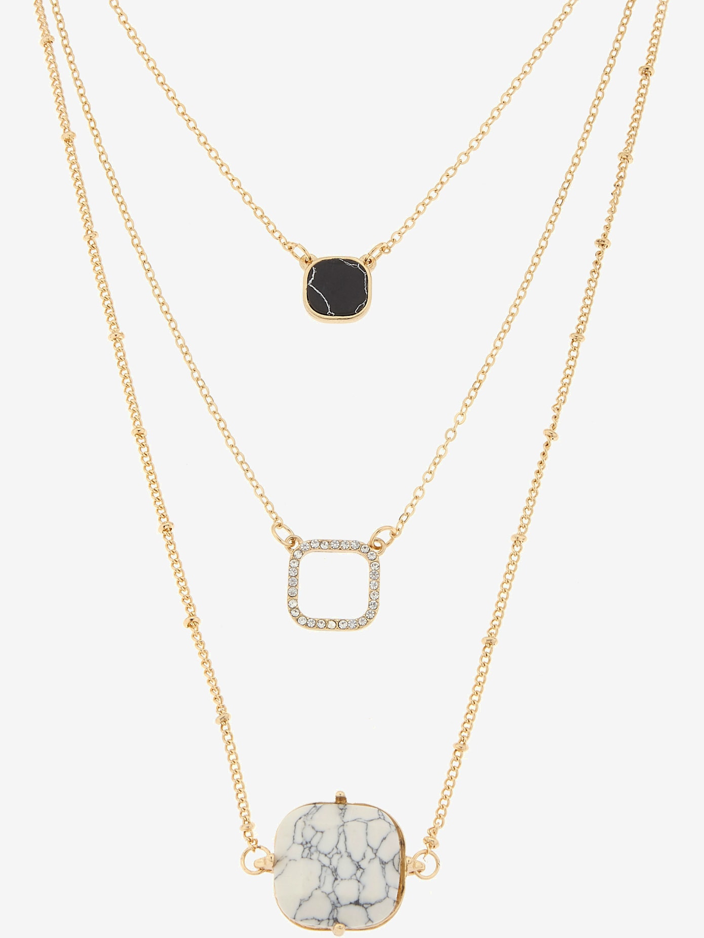 Chaîne avec pendentif collier à plusieurs rangées