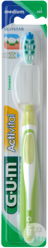 Gum ActiVital Compact Brosse À Dents Medium 1 Pièce (583)