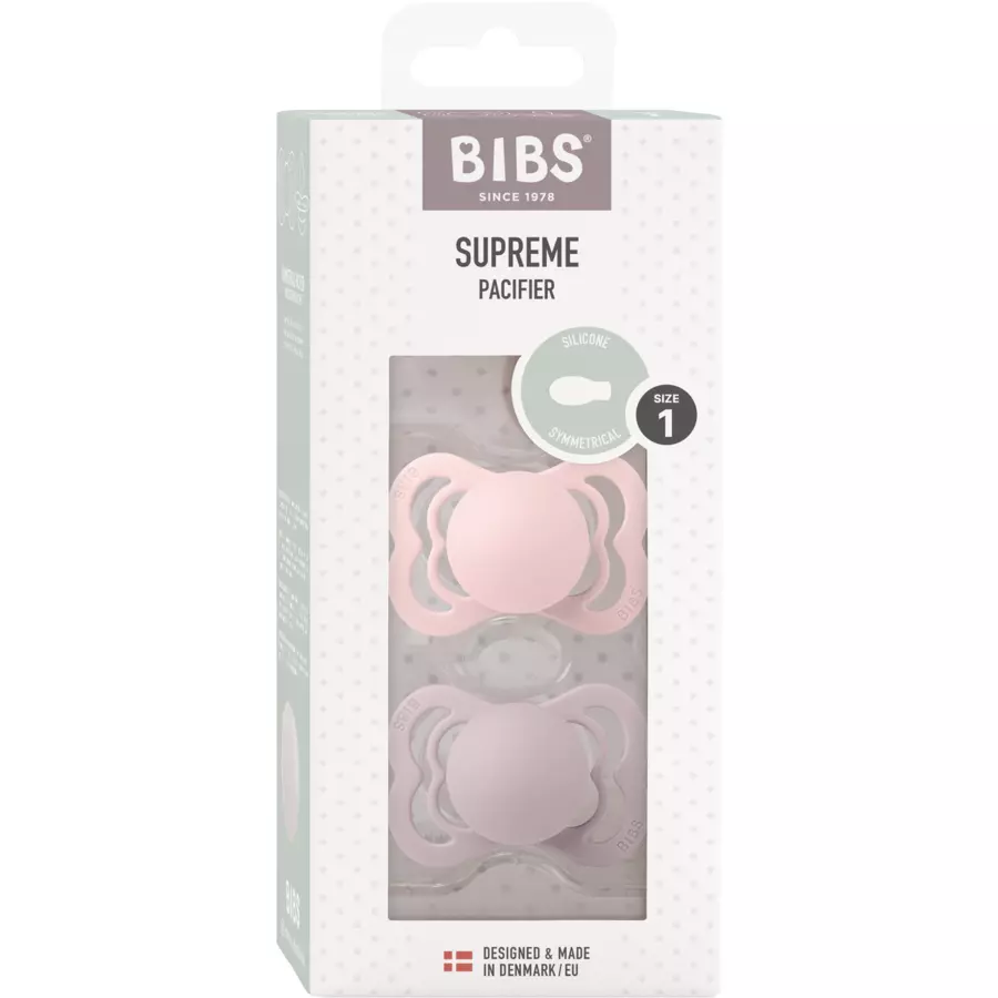 BIBS® Schnuller Supreme Blossom & Dusky Lilac Silikon 0-6 Monate, 2 Stk.