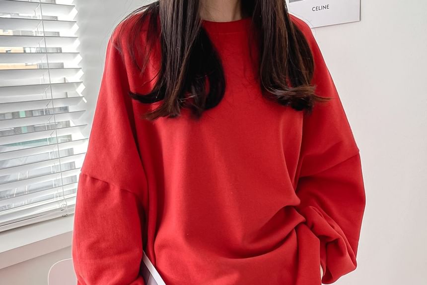 Chubby Girl - Sweatshirt met pofmouwen en losse pasvorm
