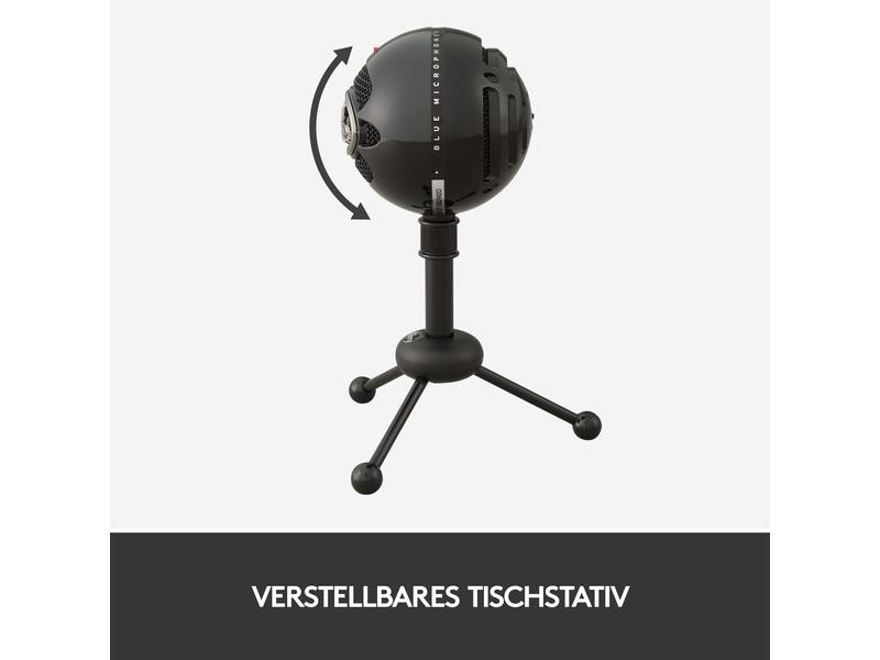 Blue Kondensatormikrofon Snowball Schwarz Desktop-USB-Mikrofon
