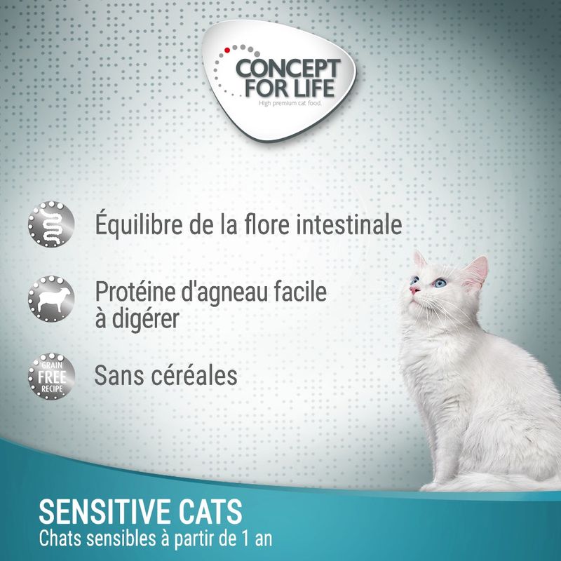 Concept for Life Sensitive Cats en sauce agneau sans céréales