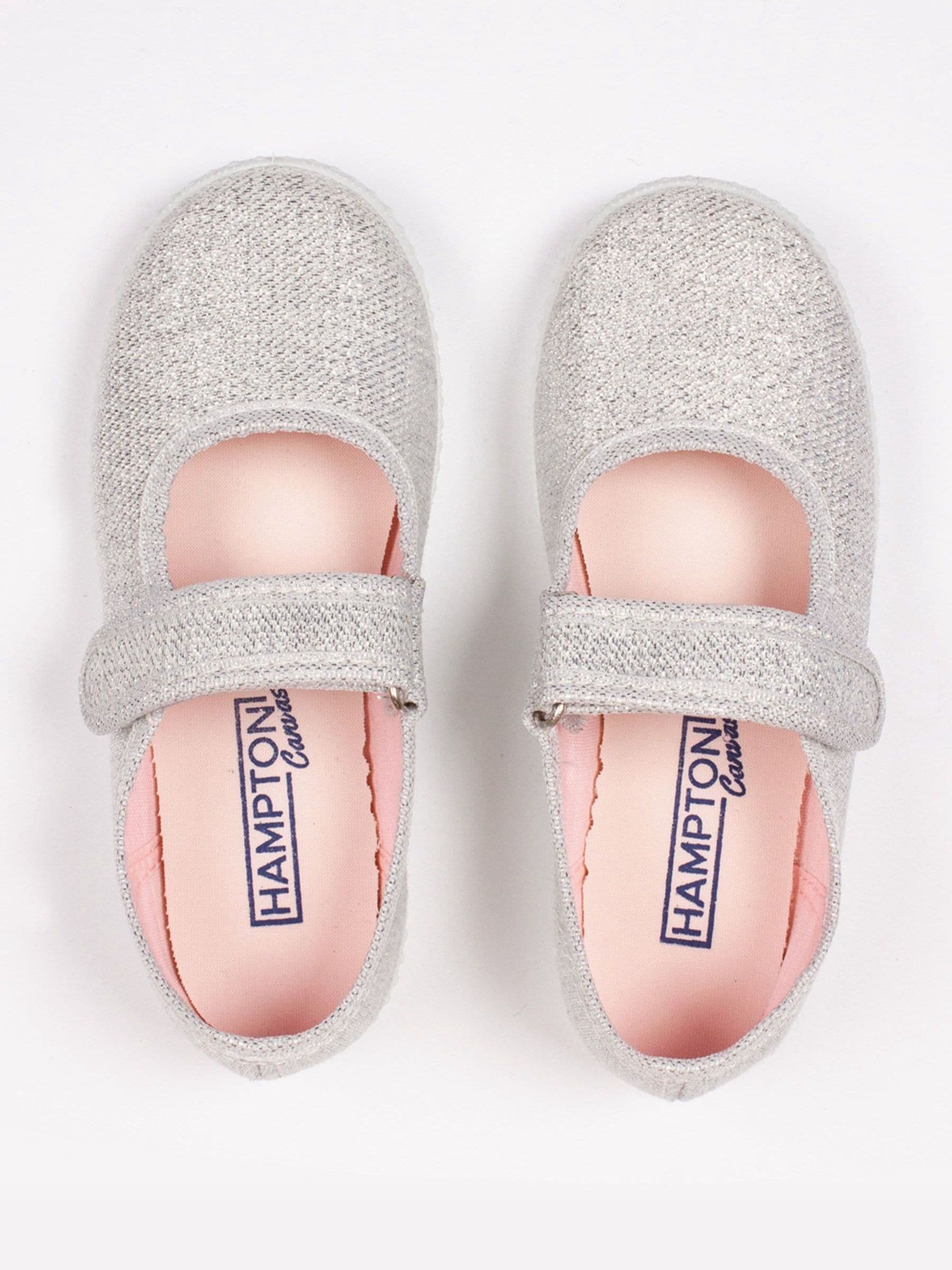 Trotters London - Zilverkleurige Martha canvas schoenen