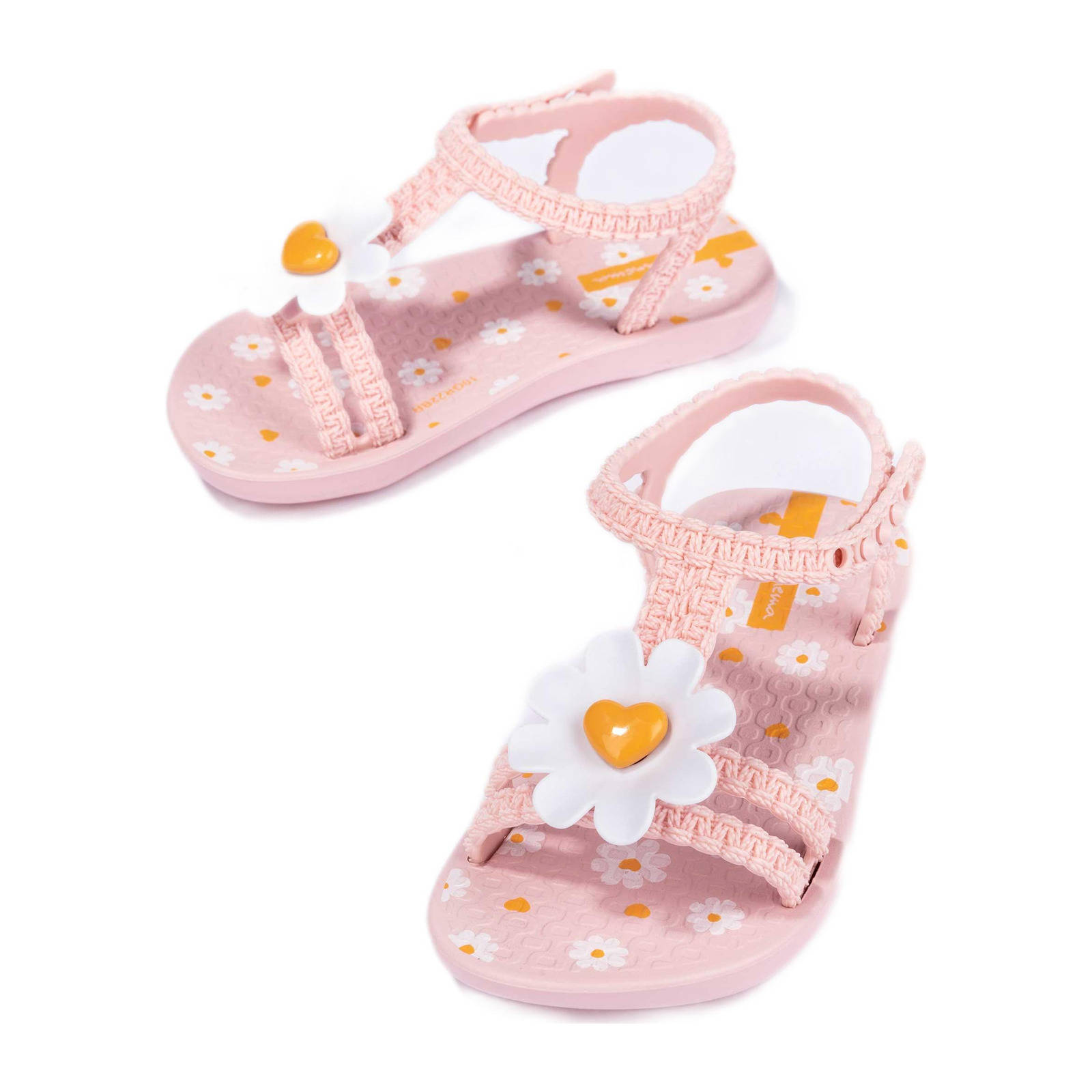 Ipanema Daisy Baby  gebloemde sandalen lichtroze