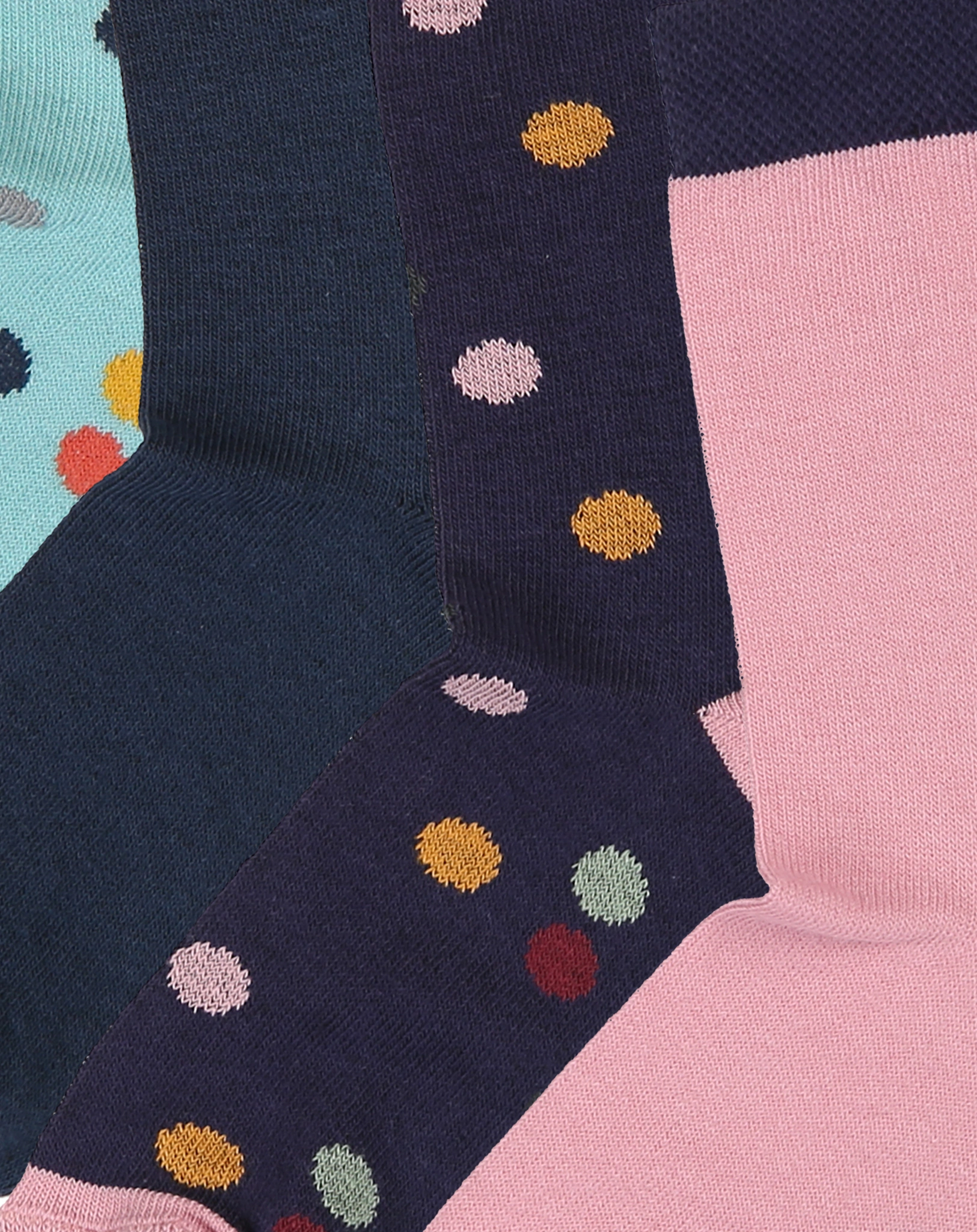 Socken PUNKTE/UNI 4er-Pack in tinte/wildrose
