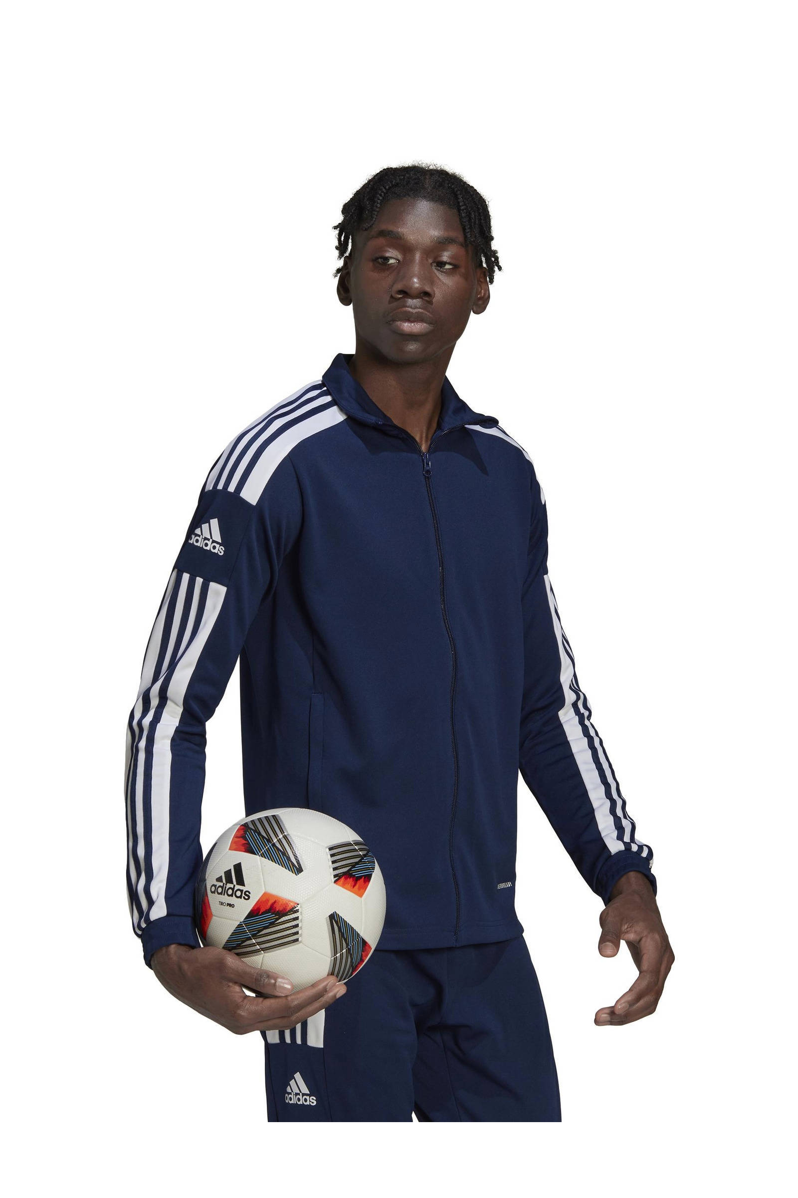 adidas Senior  sportvest Squadra 21 donkerblauw/wit
