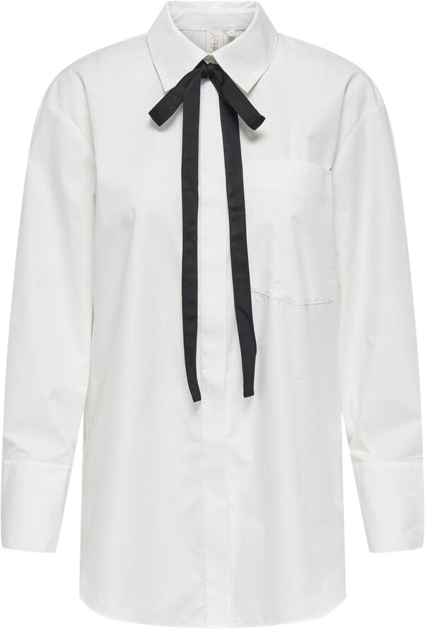 ONLY ONLMOCO CALA LS BOW SHIRT WVN Bright white