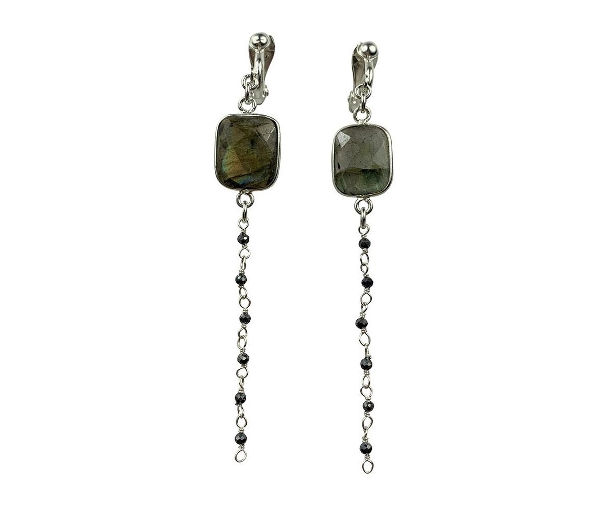Boucles d'oreilles clips Yoganidrasana Argent