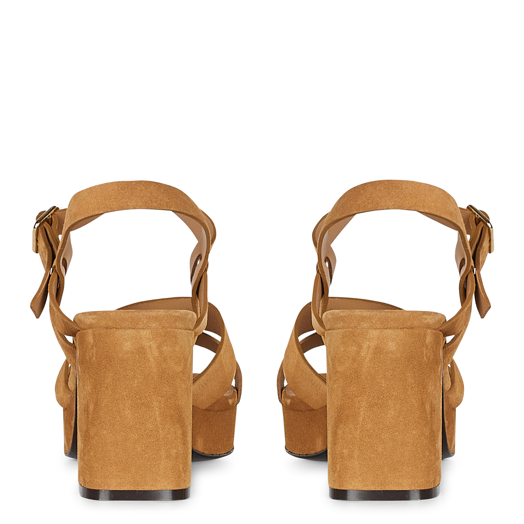 JULIETTE 5 - Sandales à talon en cuir velours | Beige