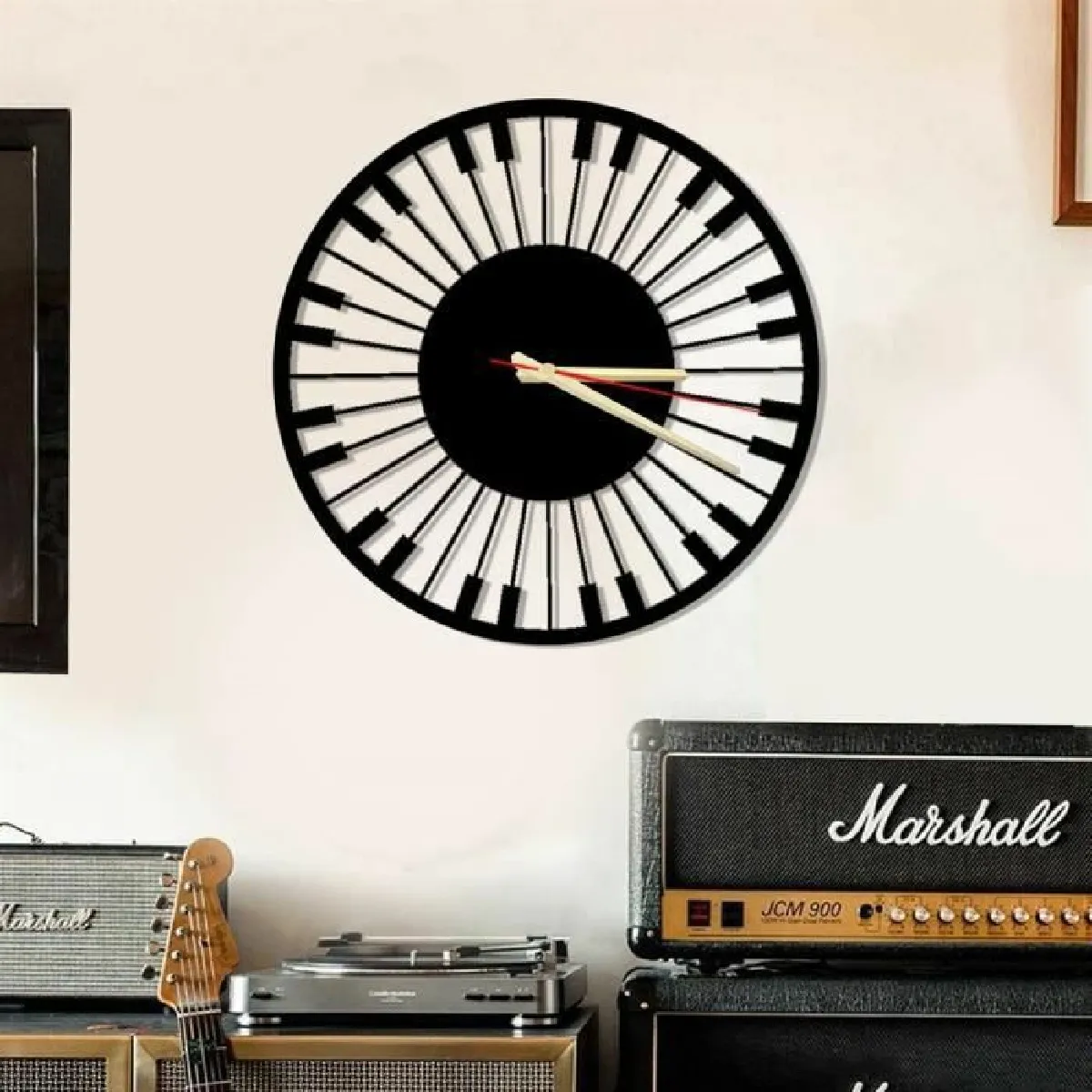 Dekory Piano Horloge Murale Métal - 50cm