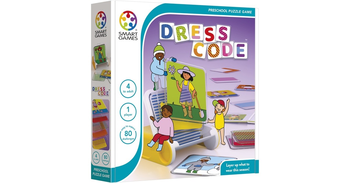 SmartGamesDress Code Denkspel  (Nederlands, 1 speler, Vanaf 4 jaar, 80 opdrachten)