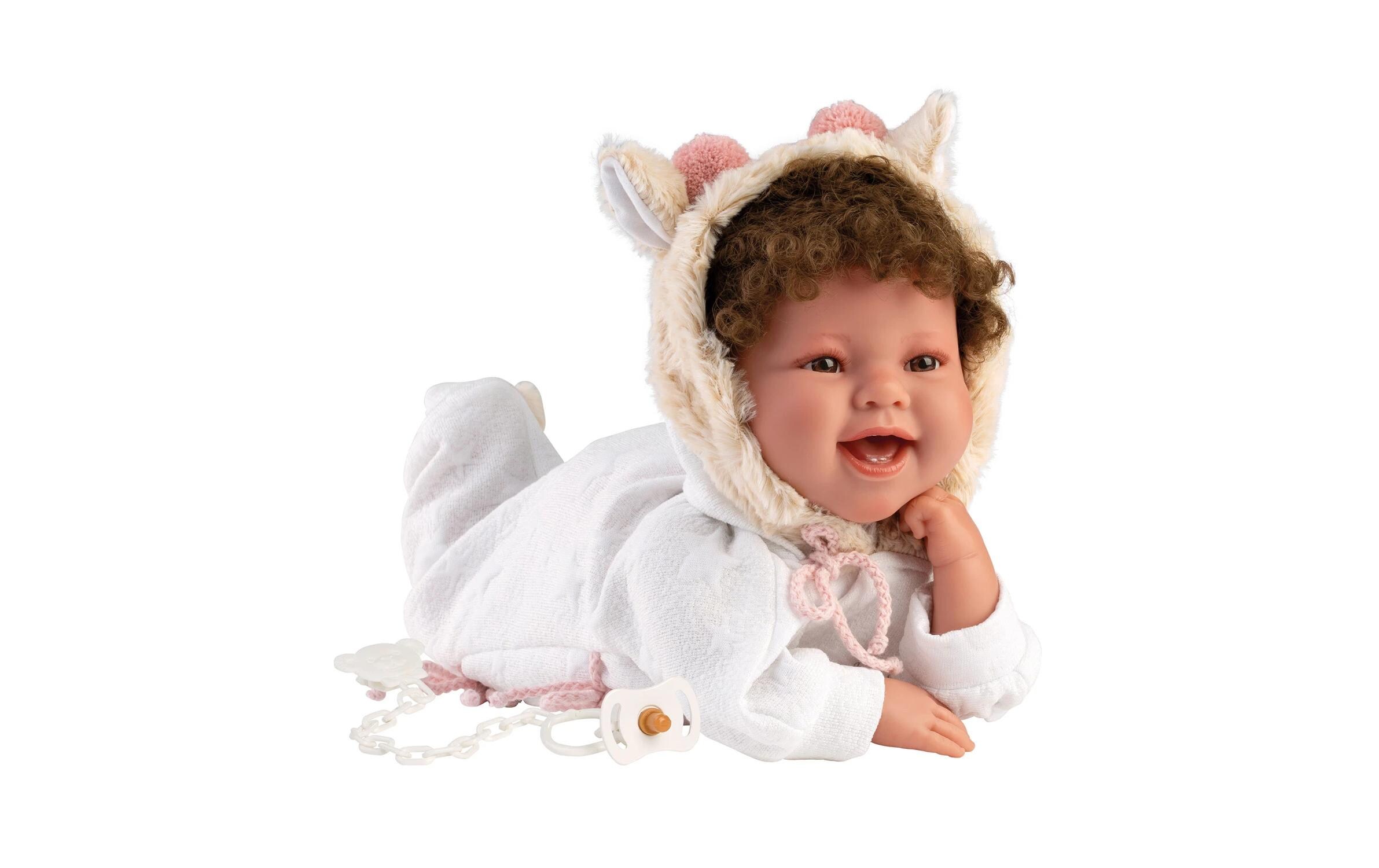 Babypuppe Tala mit Locken 44 cmNewborn-Puppe mit weichem Stoffkörper