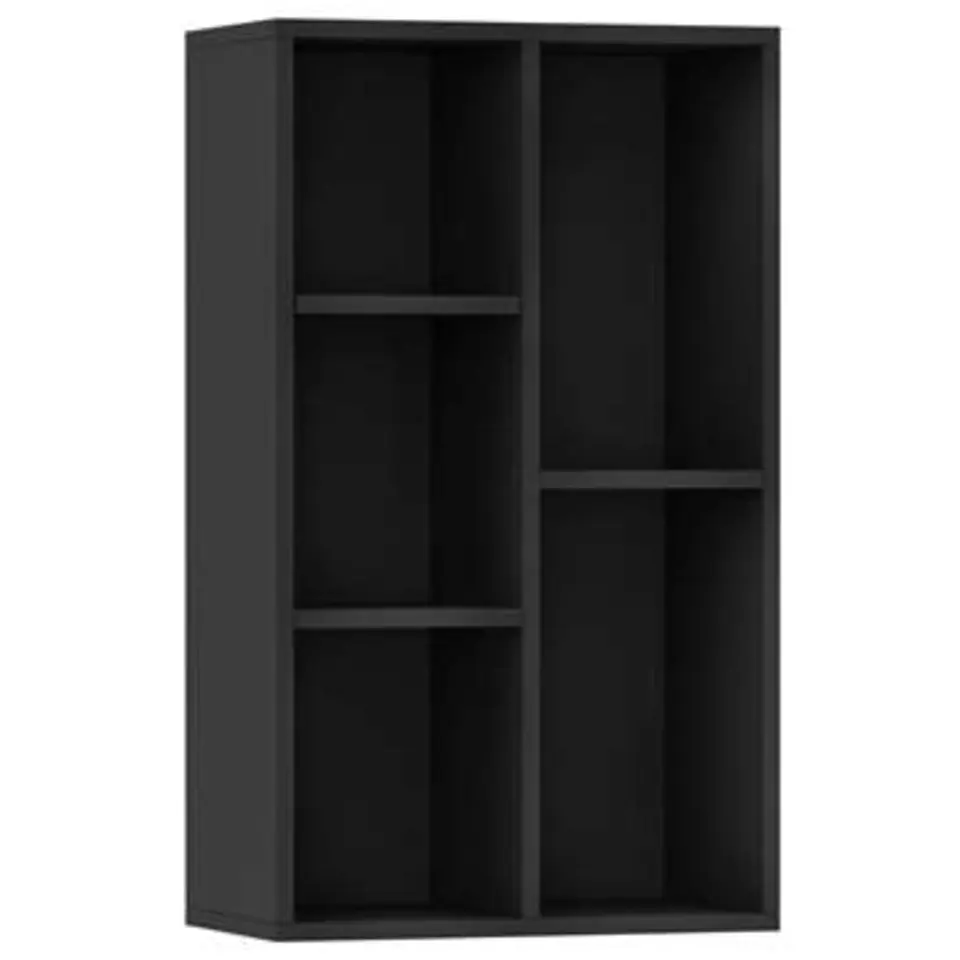 vidaXL - Boekenkast - Zwart - Bewerkt hout