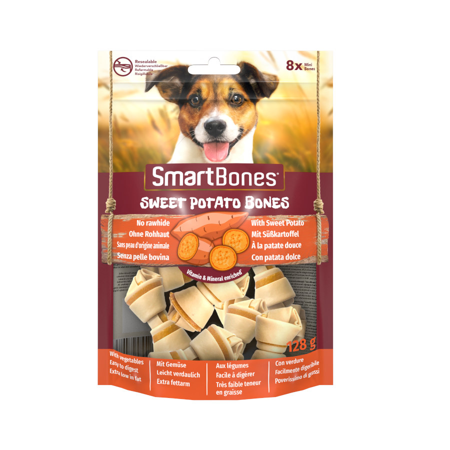 SmartBones Mini Ossinhos de Batata Doce para Cães