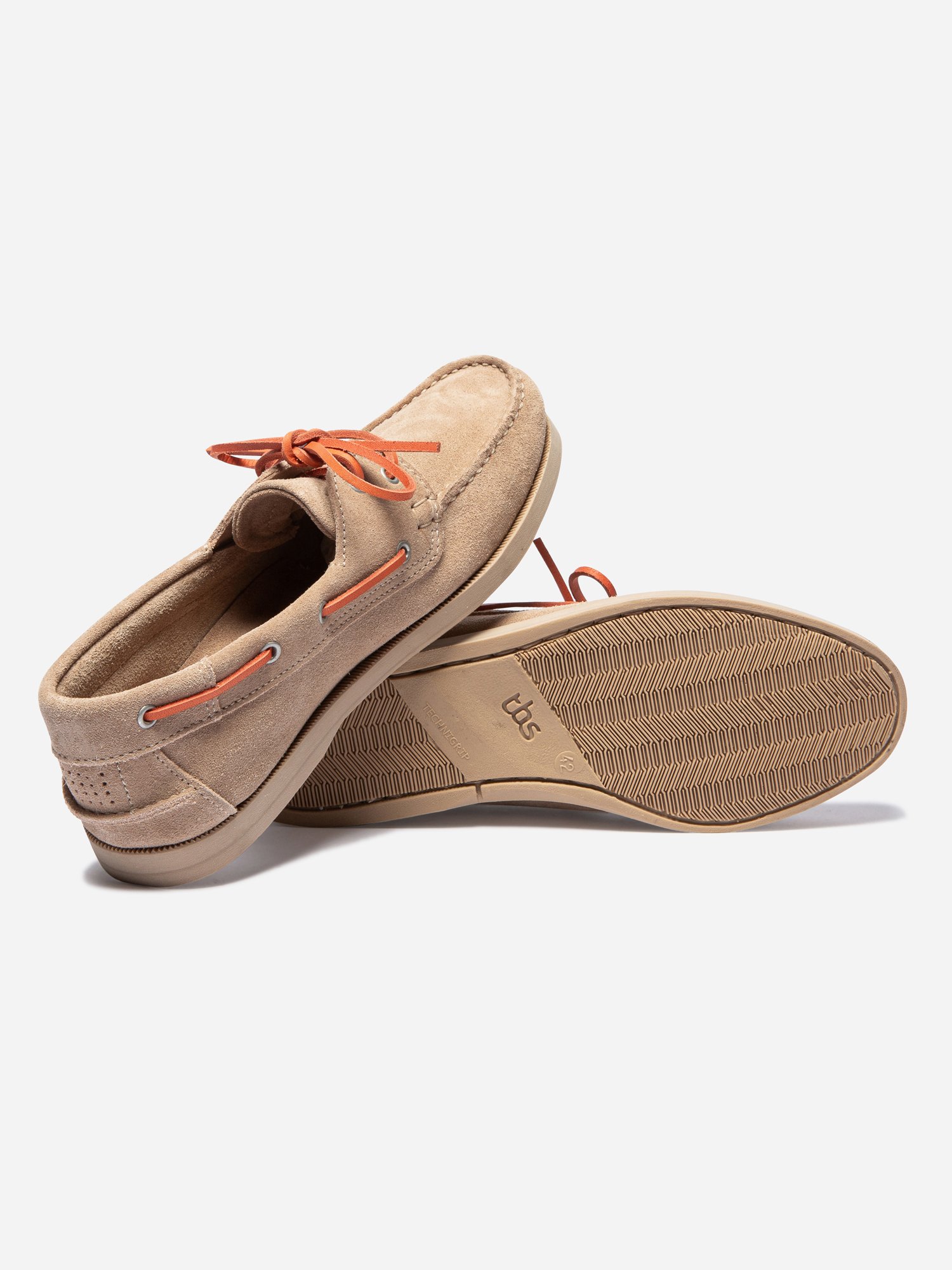 Chaussure Bateau Cuir Beige