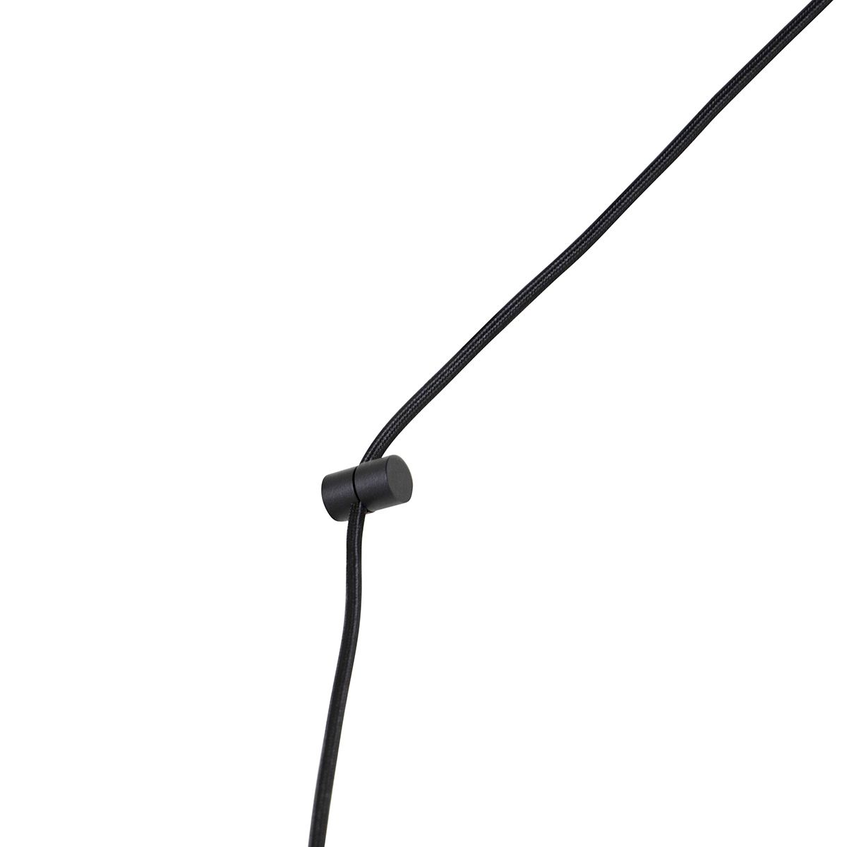 Hanglamp zwart met stekker incl. PS160 goud dimbaar- Cavalux