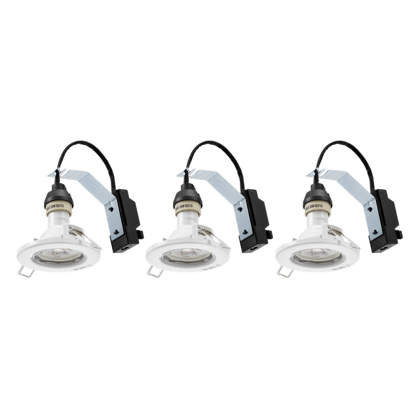 Dimbare downlights LED 3-pk 4,7 W 345 lm