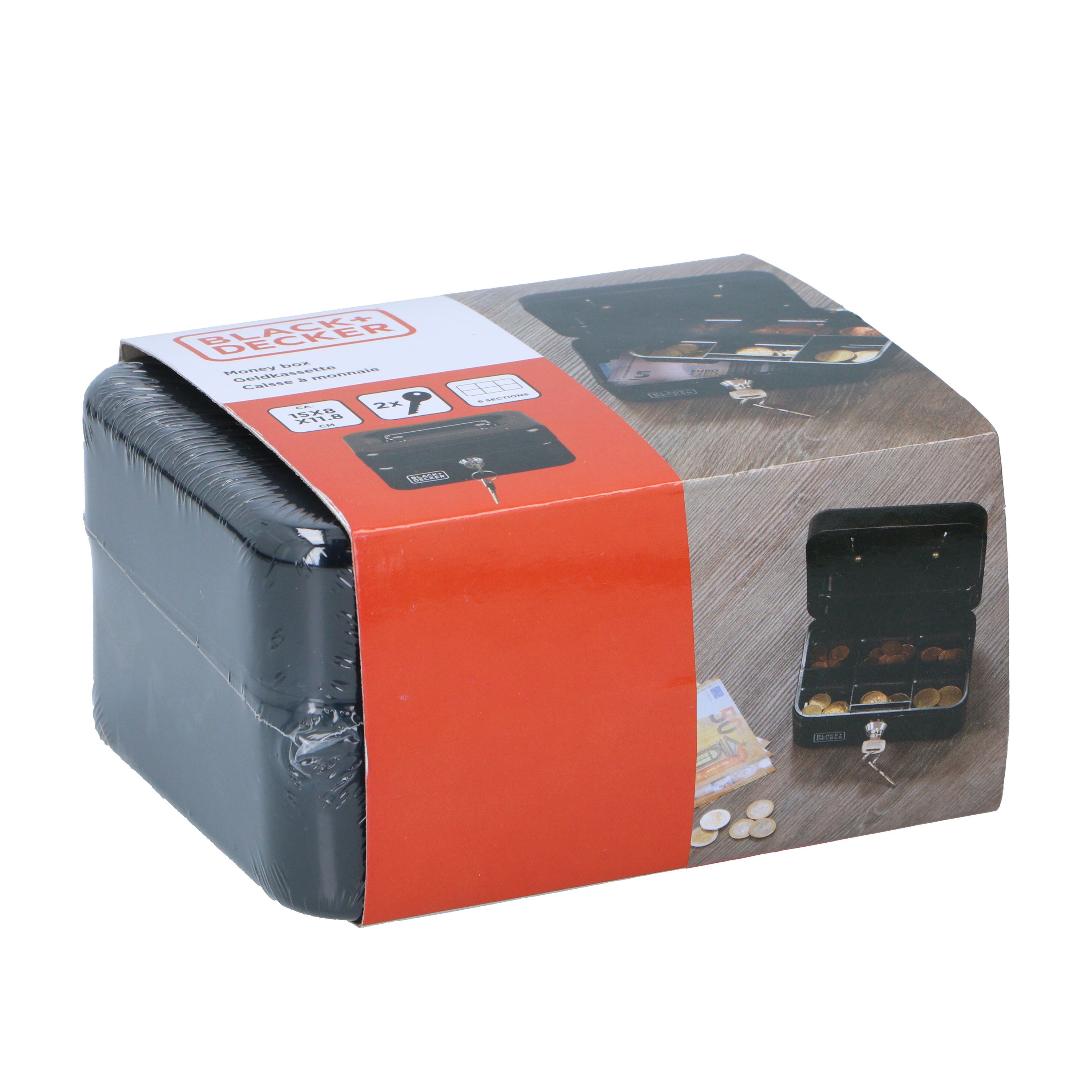 Geldkassette 7 Fächer schwarz