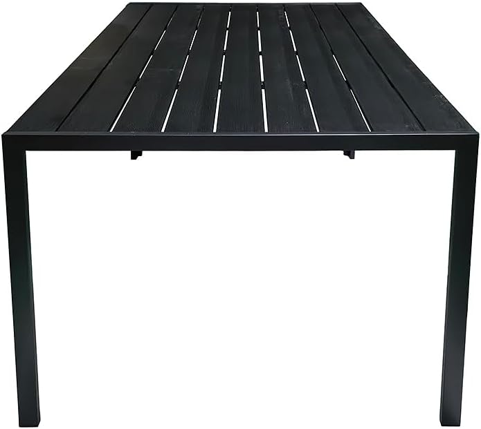 Riess Ambiente Moderner Gartentisch DESIGNO - 150cm - anthrazit schwarz - Aluminium wetterfest Outdoor Esstisch