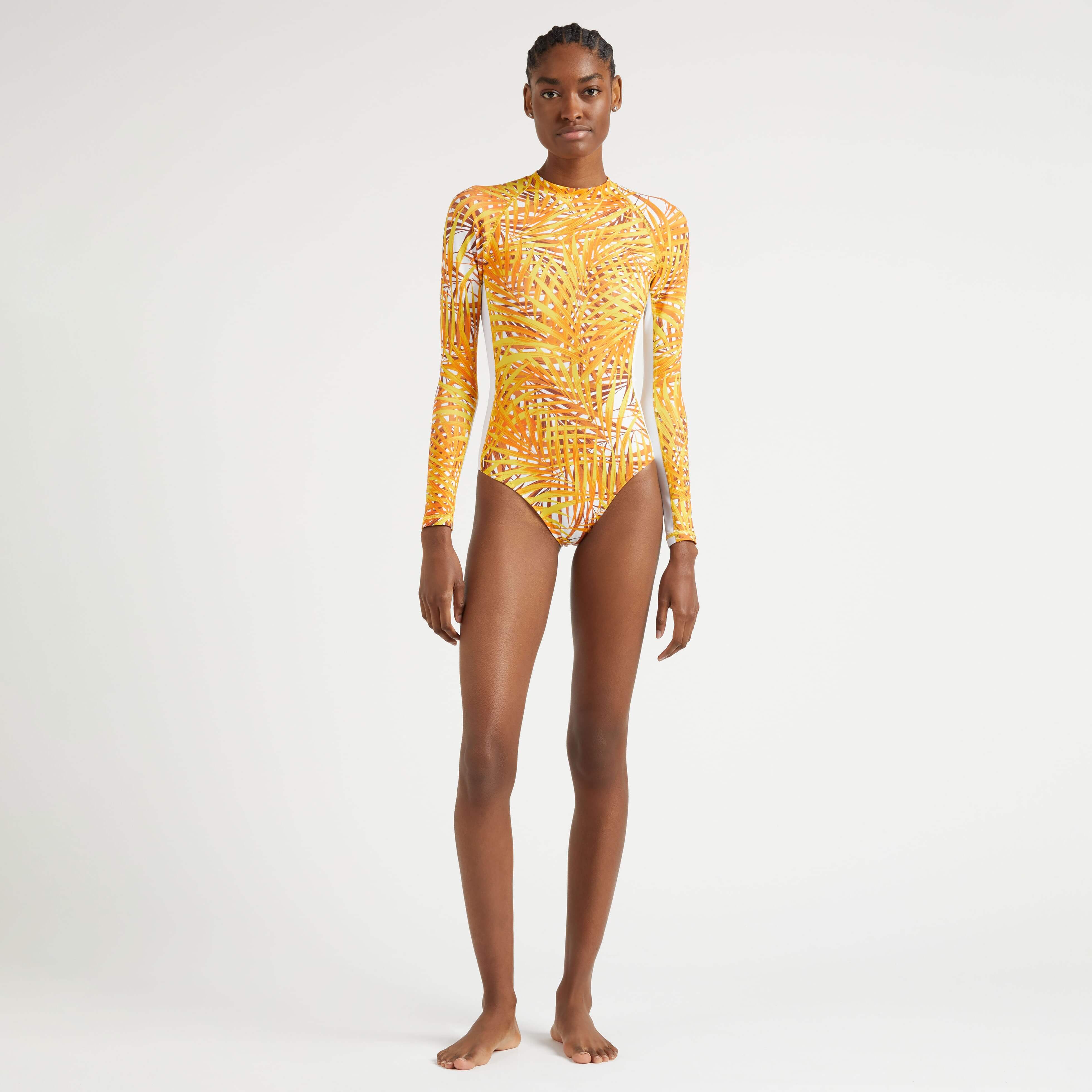 Maillot de Bain une-pièce anti UV Femme Palm Leaves