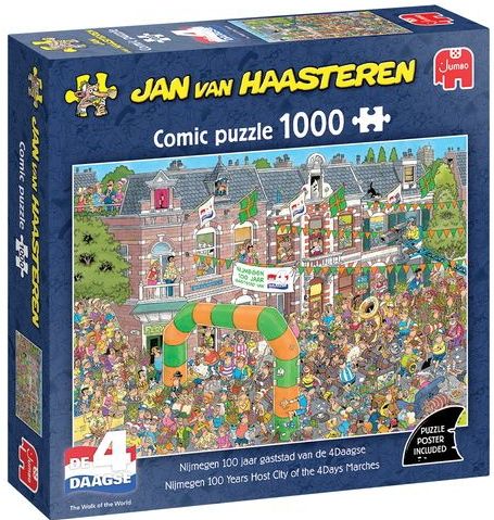 Jan van Haasteren - Nijmegen 100 Jaar Gaststad van de 4-Daagse - Legpuzzel - 1000 Stukjes